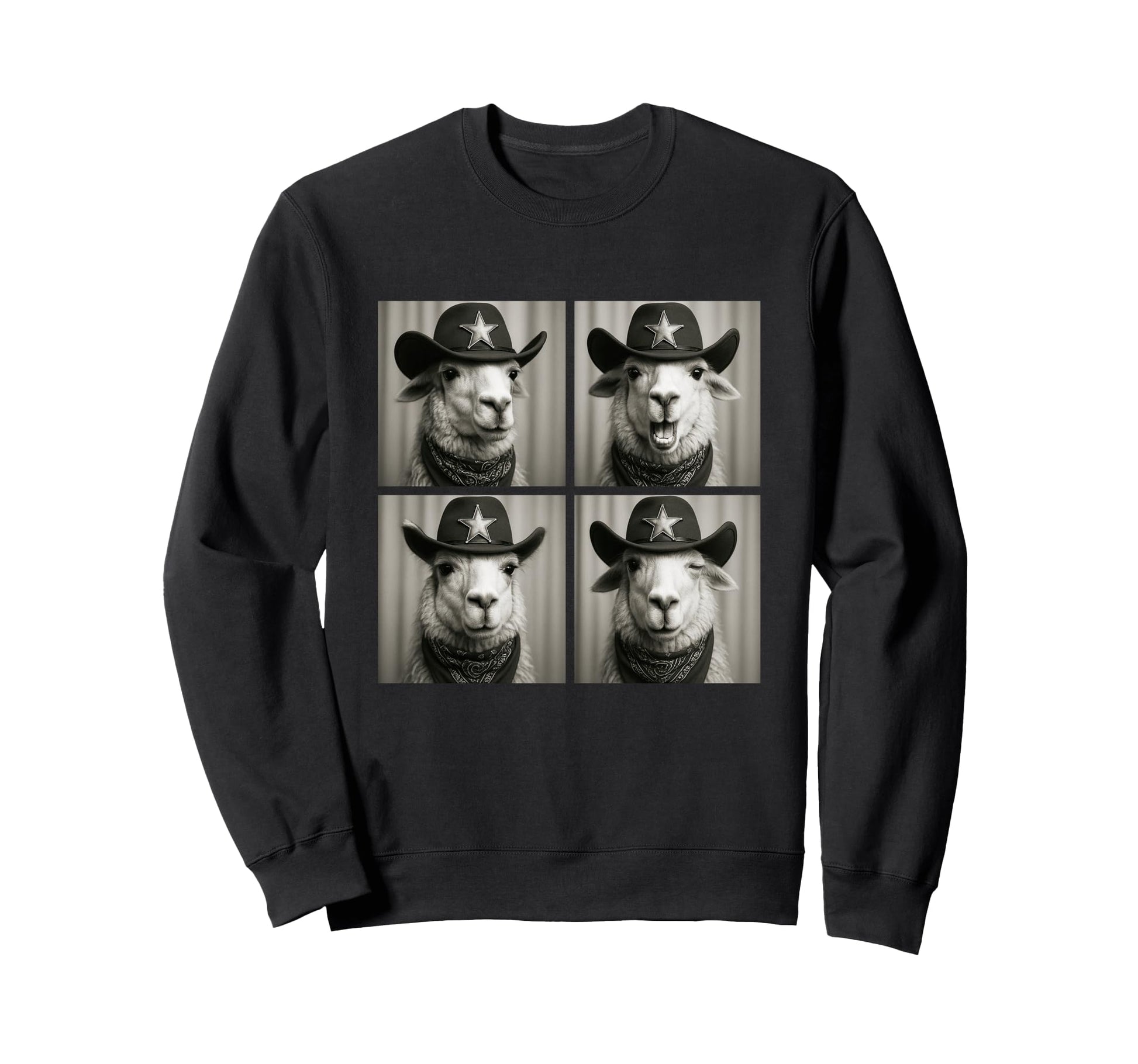 Funny Cowboy Llamas Western Farm Sweatshirt - Novelty Apparel Men Women - T-Shirt, Sweatshirt, Hoodie