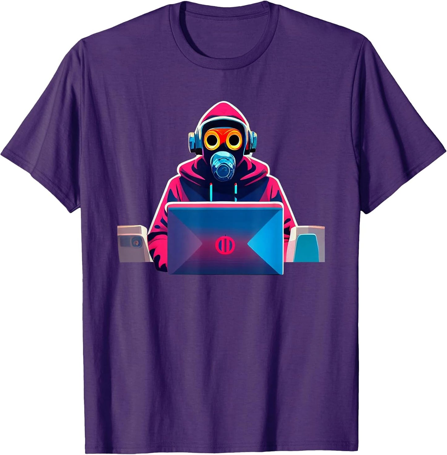 Hacker In Gas Mask A Computer Hacking - Adult & Kids T-Shirts, Sweatshirts & Hoodies apparel design preview 1