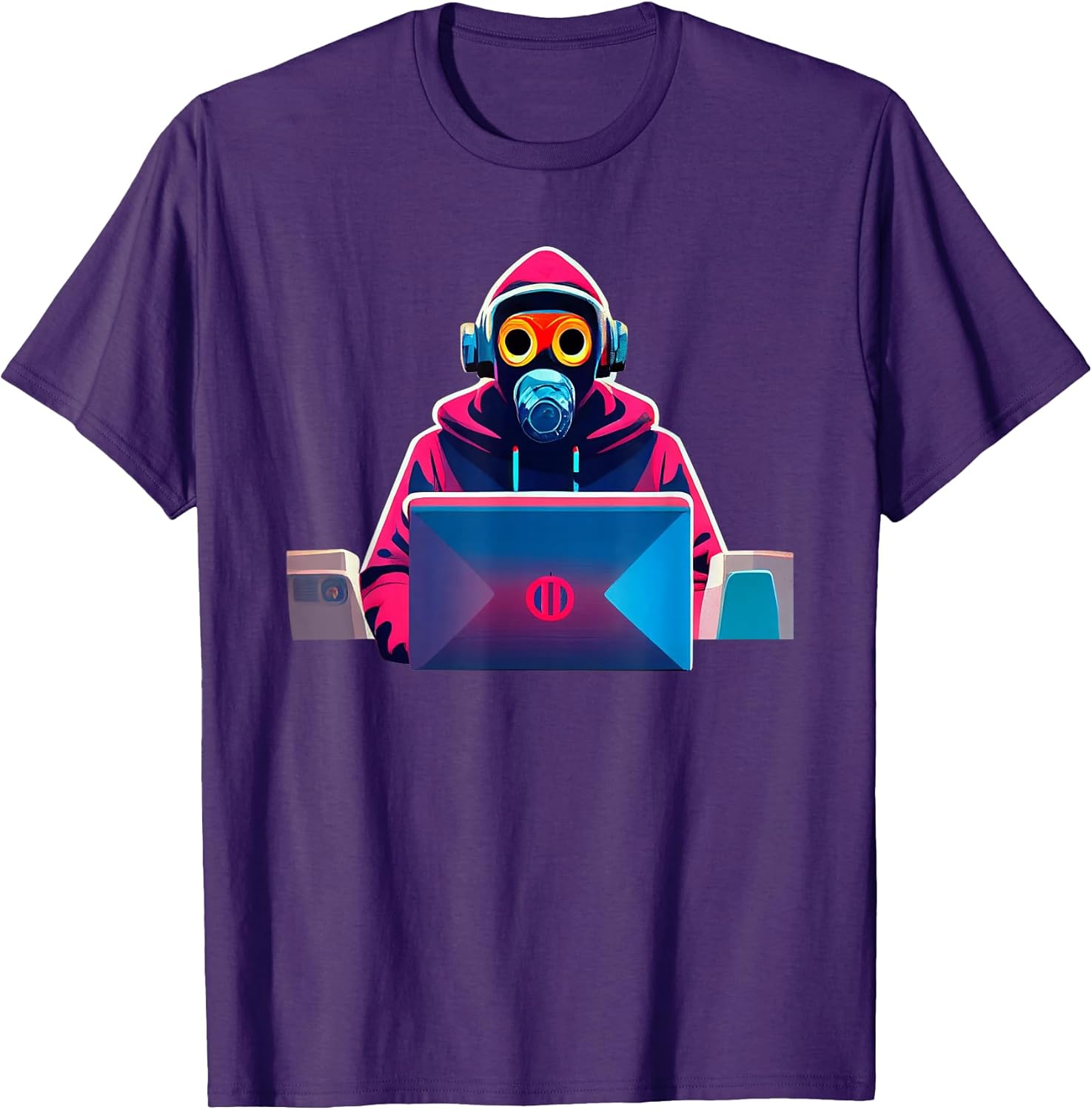 Hacker In Gas Mask A Computer Hacking - Adult & Kids T-Shirts, Sweatshirts & Hoodies apparel design preview 1