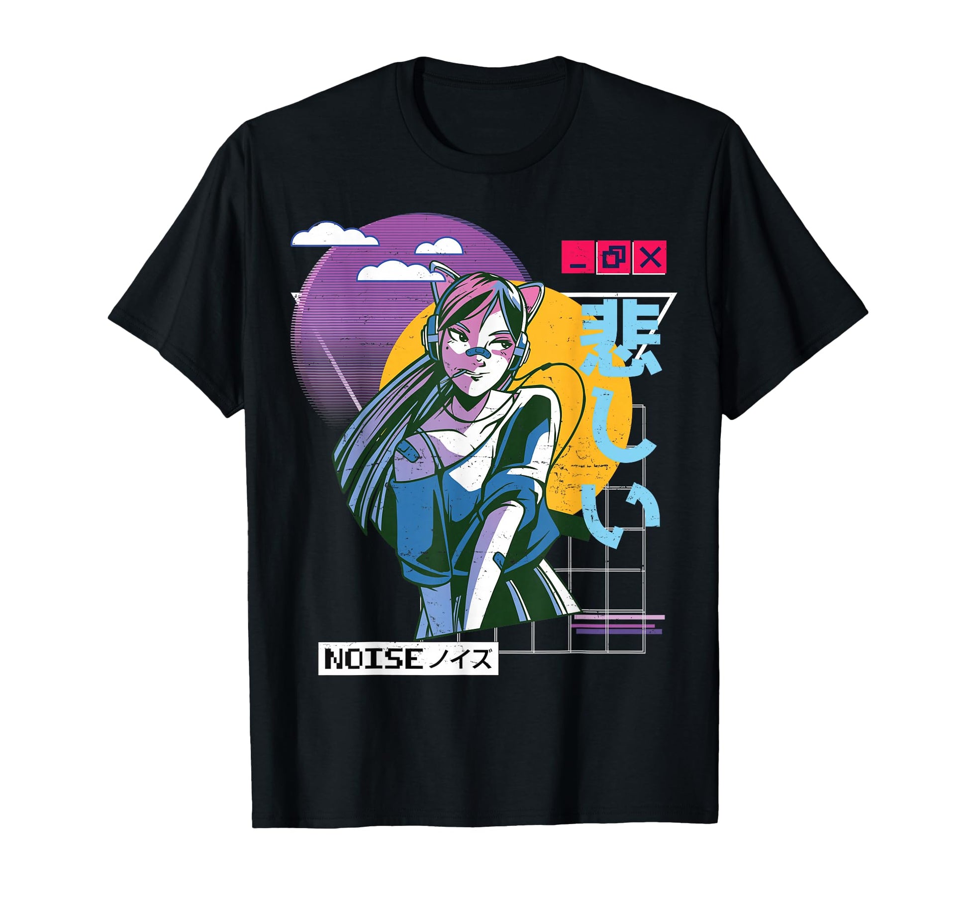 Vaporwave Kawaii Aesthetic Japanese T-Shirt - Novelty Apparel for Adults - T-Shirt, Sweatshirt, Hoodie