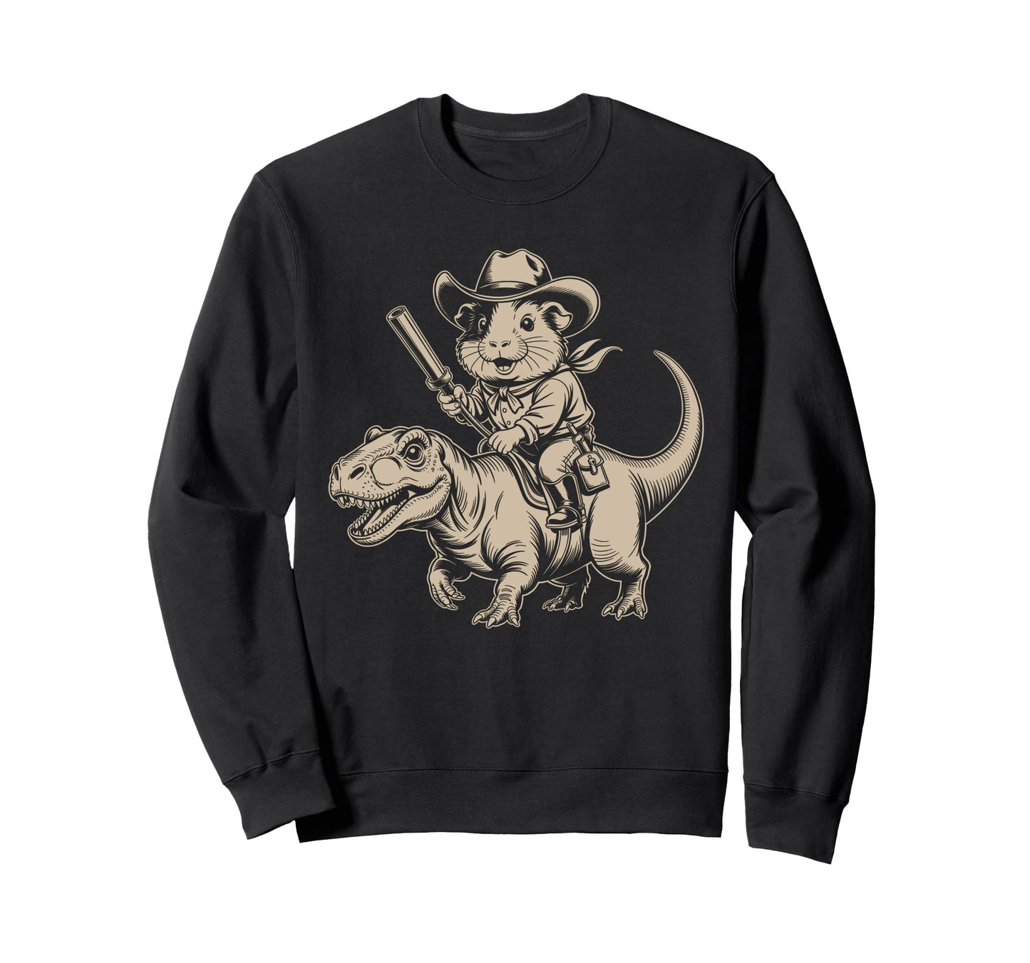 Guinea Pig Cowboy Dinosaur Accessoires Sweatshirt - Unique Graphic Unisex - T-Shirt, Sweatshirt, Hoodie