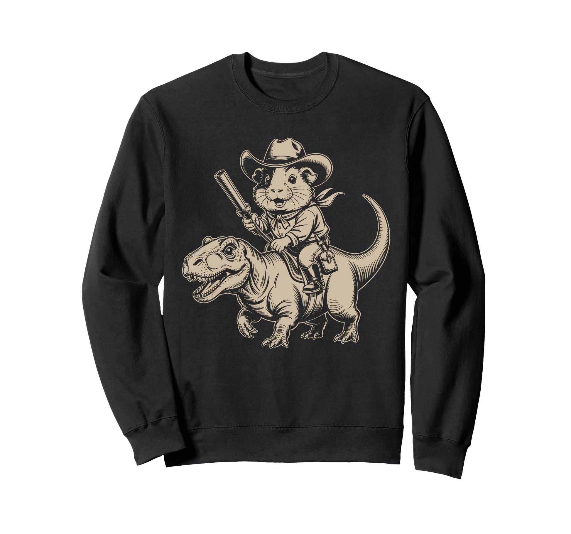 Guinea Pig Cowboy Dinosaur Accessoires Sweatshirt - Unique Graphic Unisex - T-Shirt, Sweatshirt, Hoodie