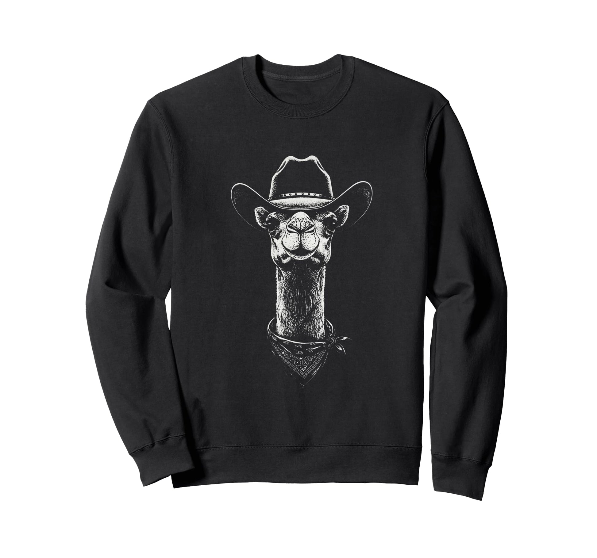 Camel Cowboy Portrait Western Sweatshirt - Aesthetic Graphic for Adults - T-Shirt, Sweatshirt, Hoodie