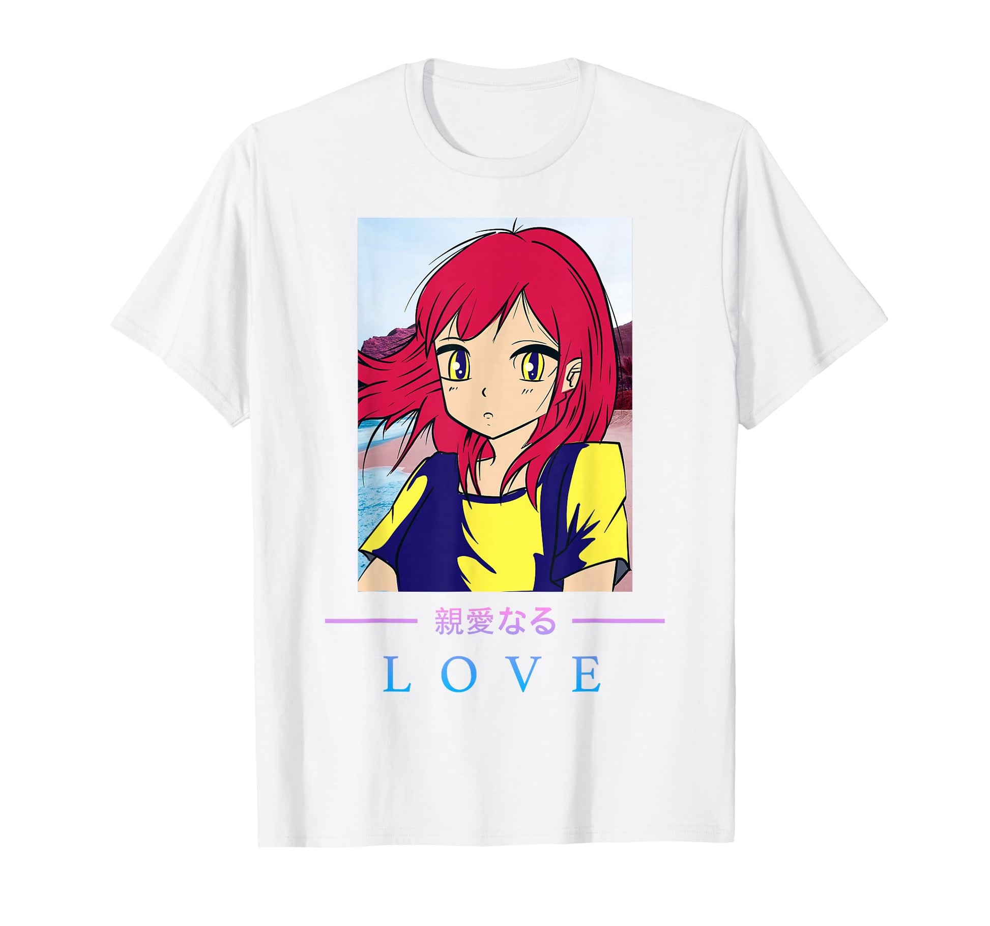 Anime Love Japanese Aesthetic Vaporwave T-Shirt - Streetwear Style Unisex - T-Shirt, Sweatshirt, Hoodie