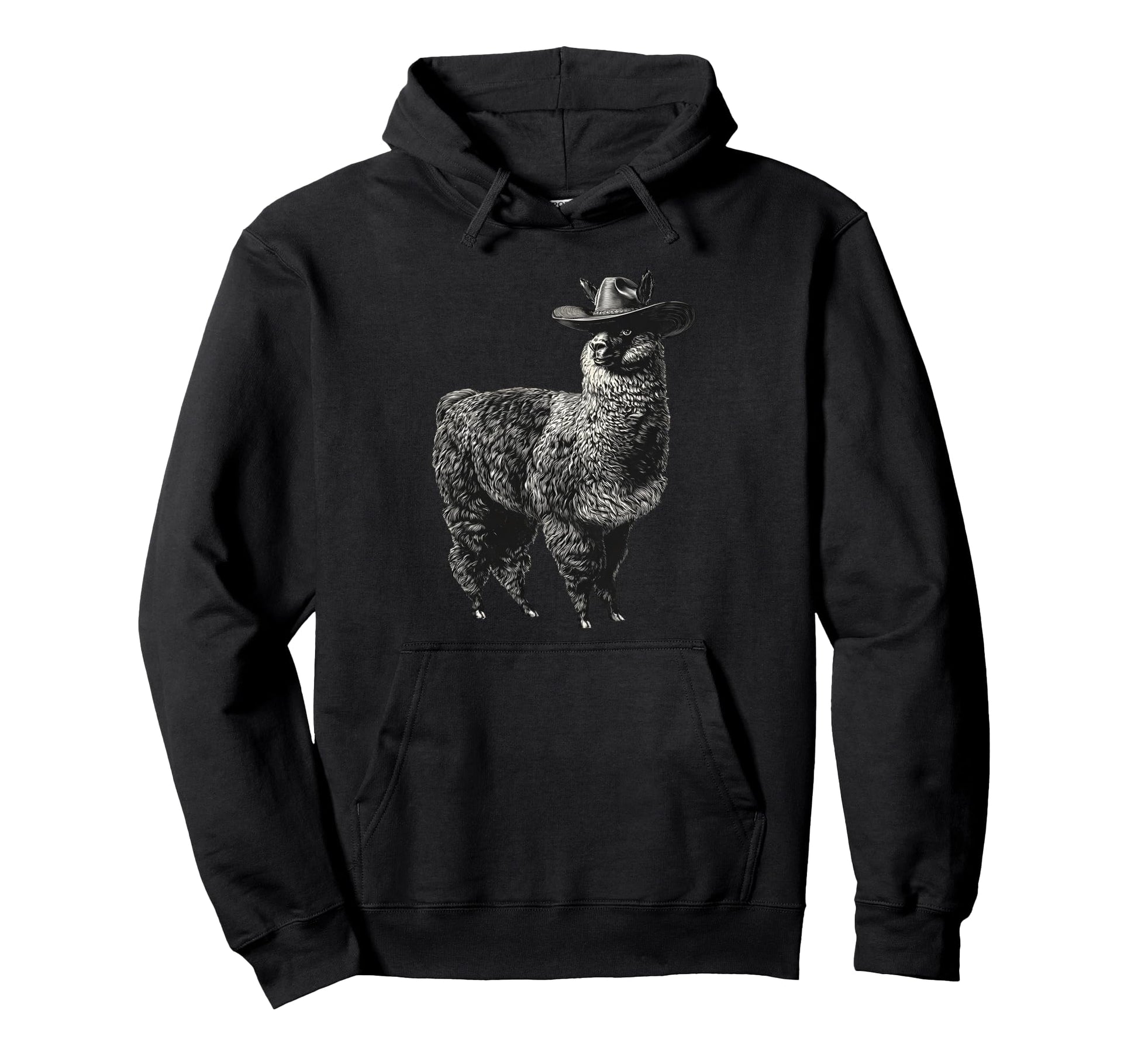 Alpaca Cowboy Rodeo Cowgirl Western Hoodie - Fun Novelty Design Men Women - T-Shirt, Sweatshirt, Hoodie