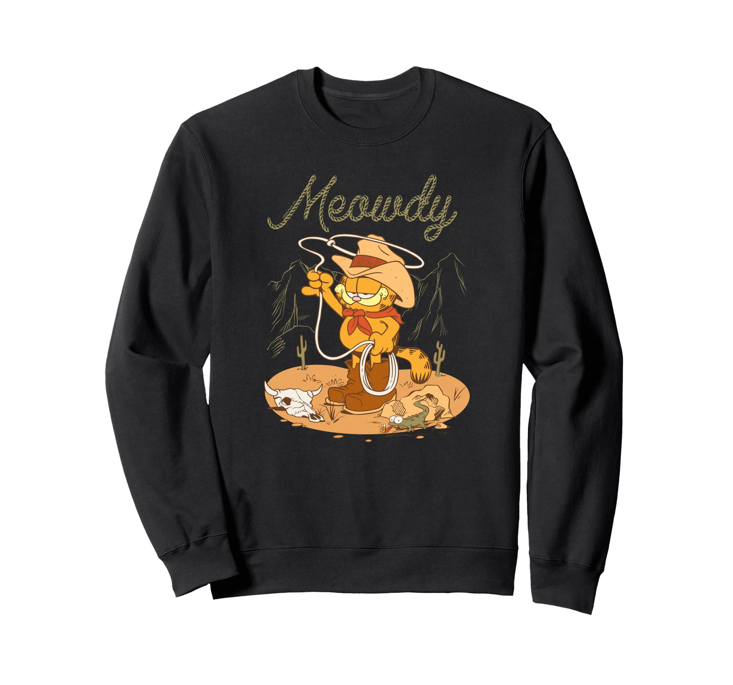 Garfield Meowdy Western Scene Sweatshirt - Streetwear Style Men Women - T-Shirt, Sweatshirt, Hoodie