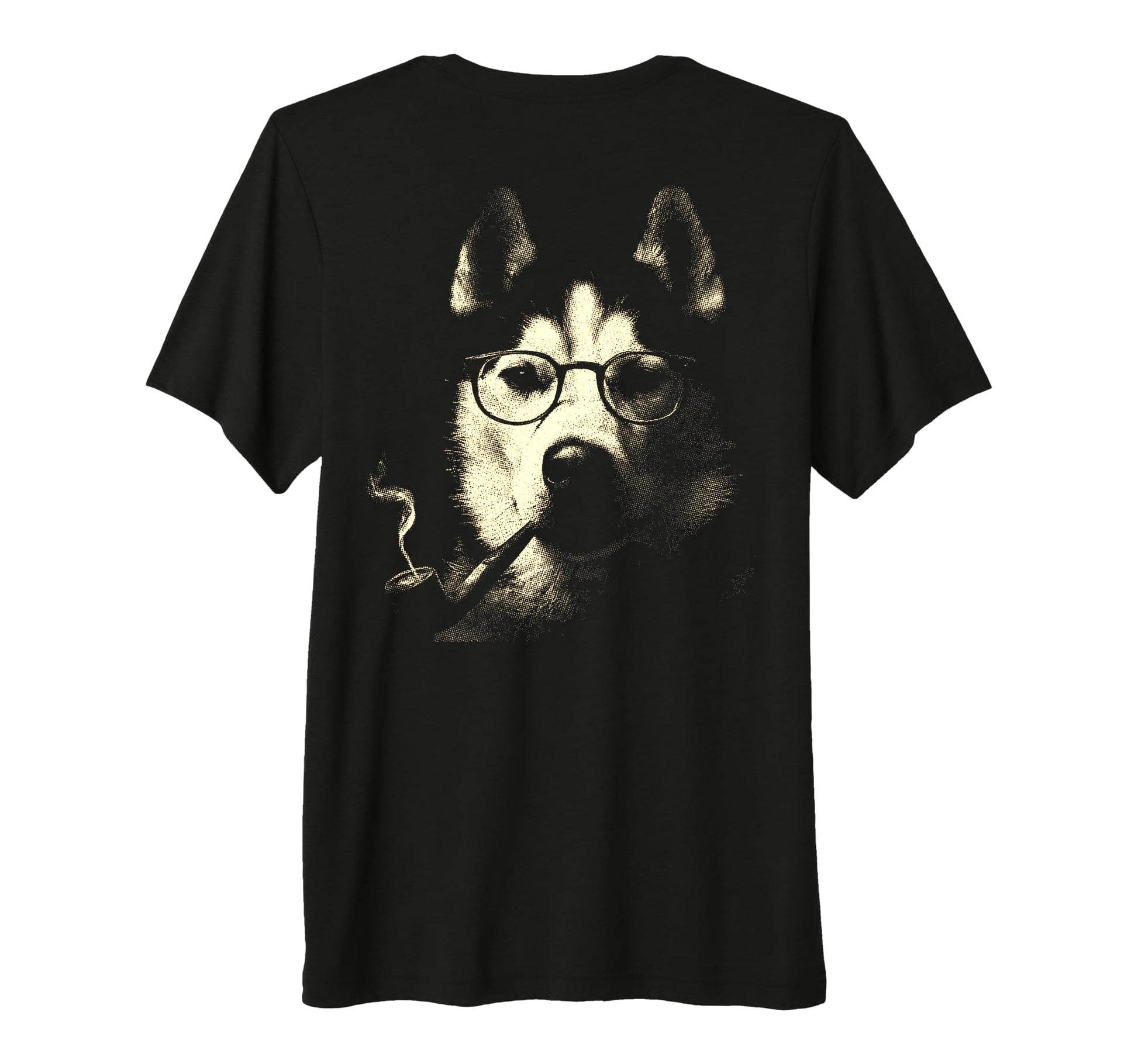 Siberian Husky Glasses Smoking Pipe T-Shirt - Novelty Apparel Unisex - T-Shirt, Sweatshirt, Hoodie
