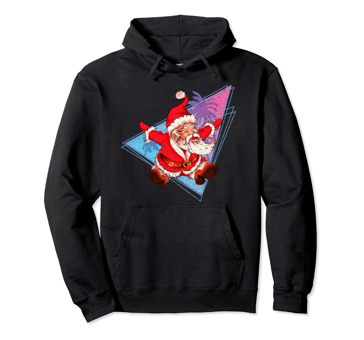 Merry Vaporwave Aesthetic Santa Claus Hoodie - Fun Novelty Design Unisex - T-Shirt, Sweatshirt, Hoodie