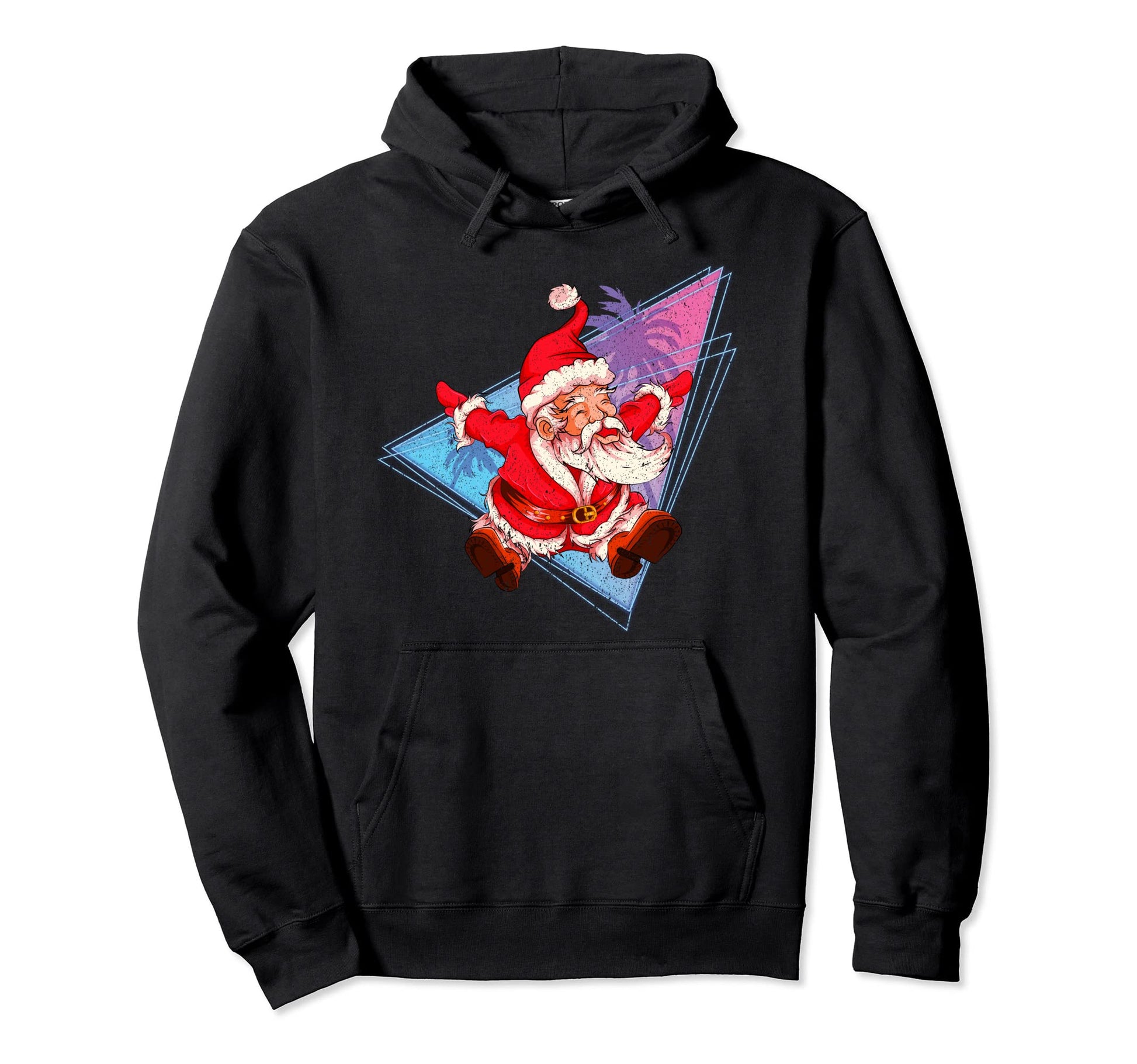 Merry Vaporwave Aesthetic Santa Claus Hoodie - Fun Novelty Design Unisex - T-Shirt, Sweatshirt, Hoodie