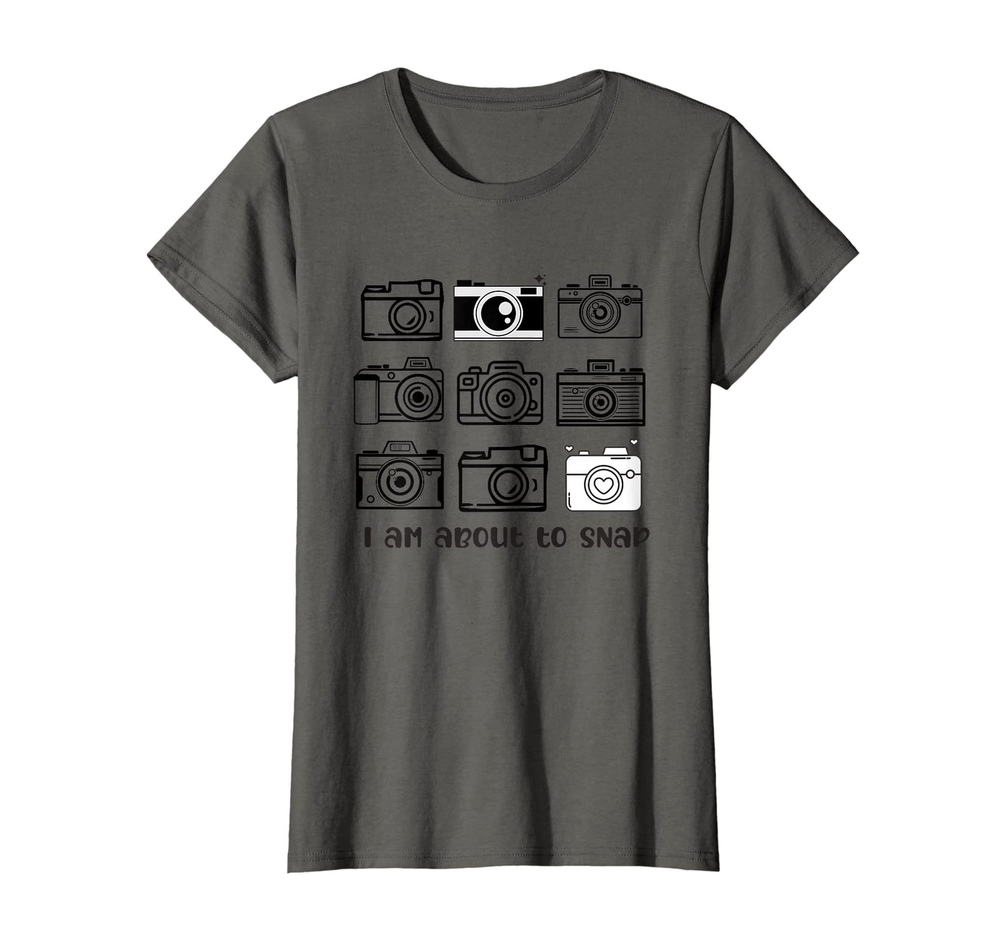 Womens I Am About To Snap Cameras Camera T-Shirt - Unique Graphic Unisex - T-Shirt, Sweatshirt, Hoodie