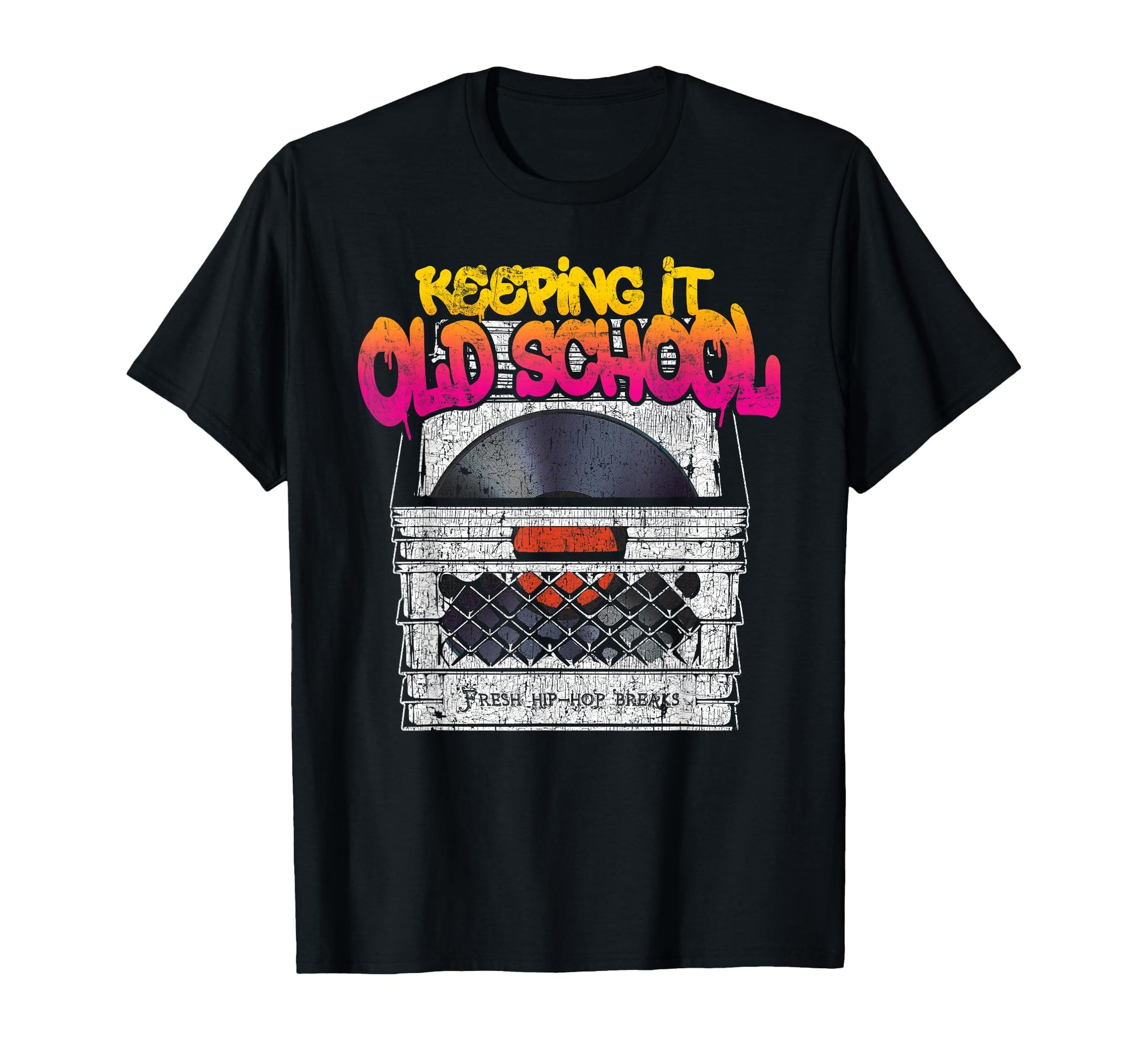 Keeping It Old School Vinyl Record T-Shirt - Aesthetic Graphic for Adults - T-Shirt, Sweatshirt, Hoodie