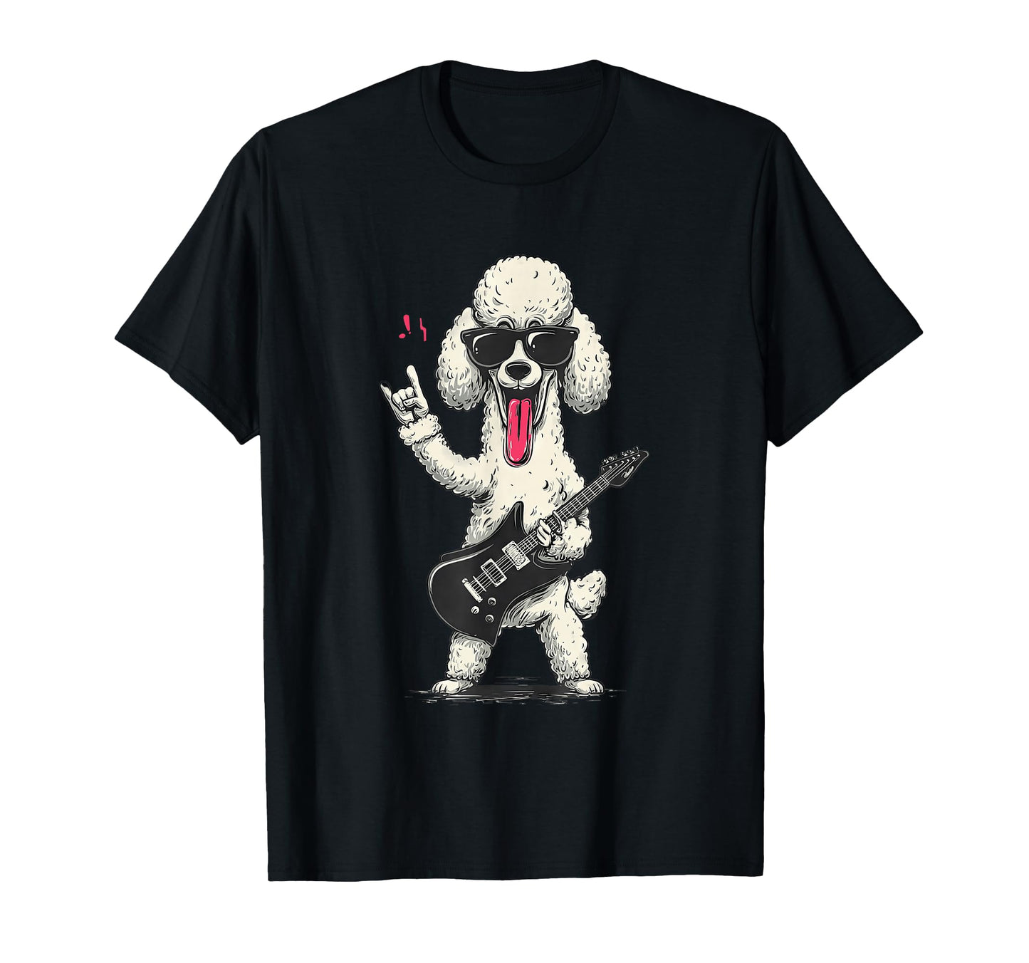 Rockstar Poodle Sunglasses Electric T-Shirt - Fun Novelty Design Unisex - T-Shirt, Sweatshirt, Hoodie