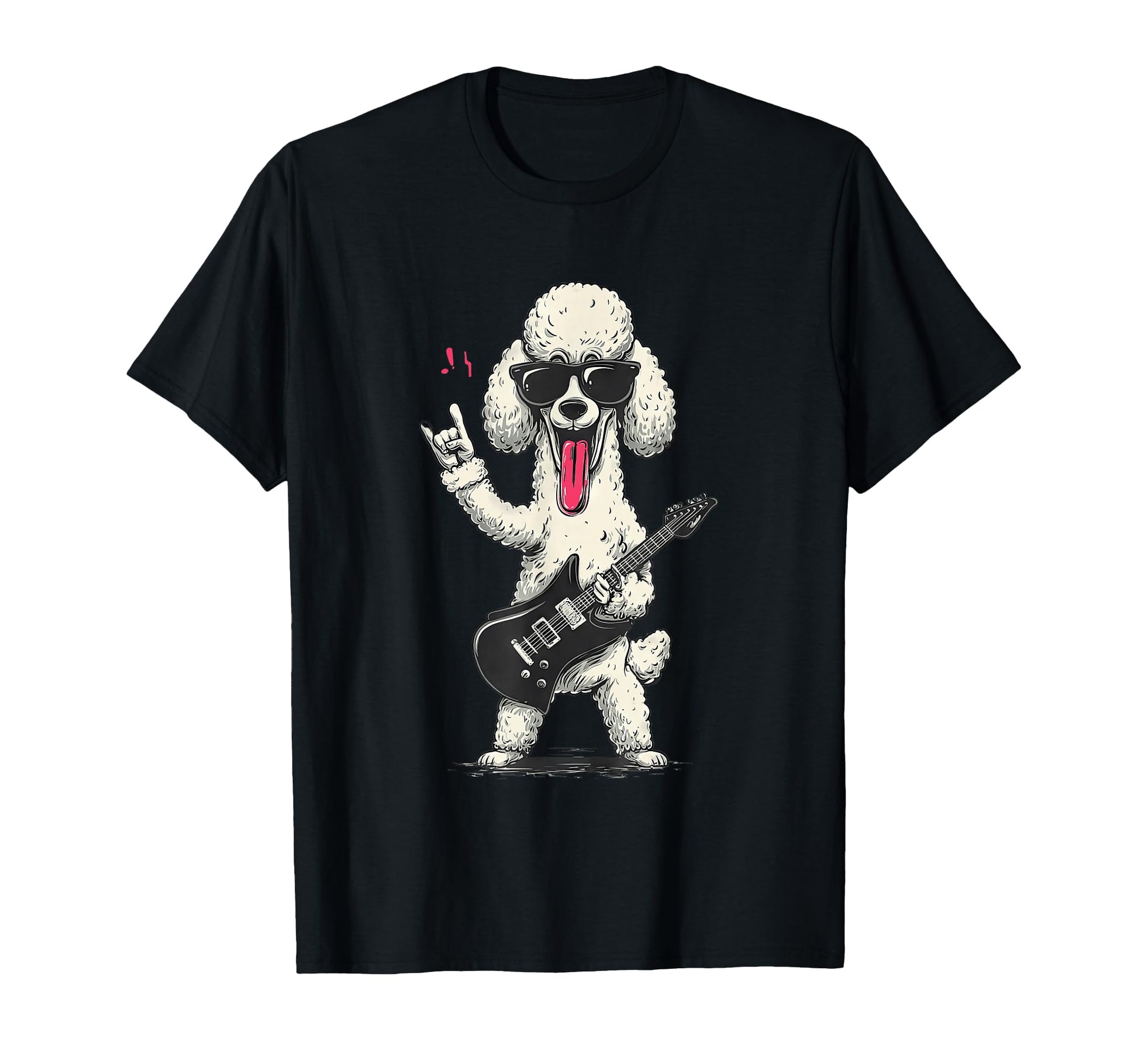 Rockstar Poodle Sunglasses Electric T-Shirt - Fun Novelty Design Unisex - T-Shirt, Sweatshirt, Hoodie