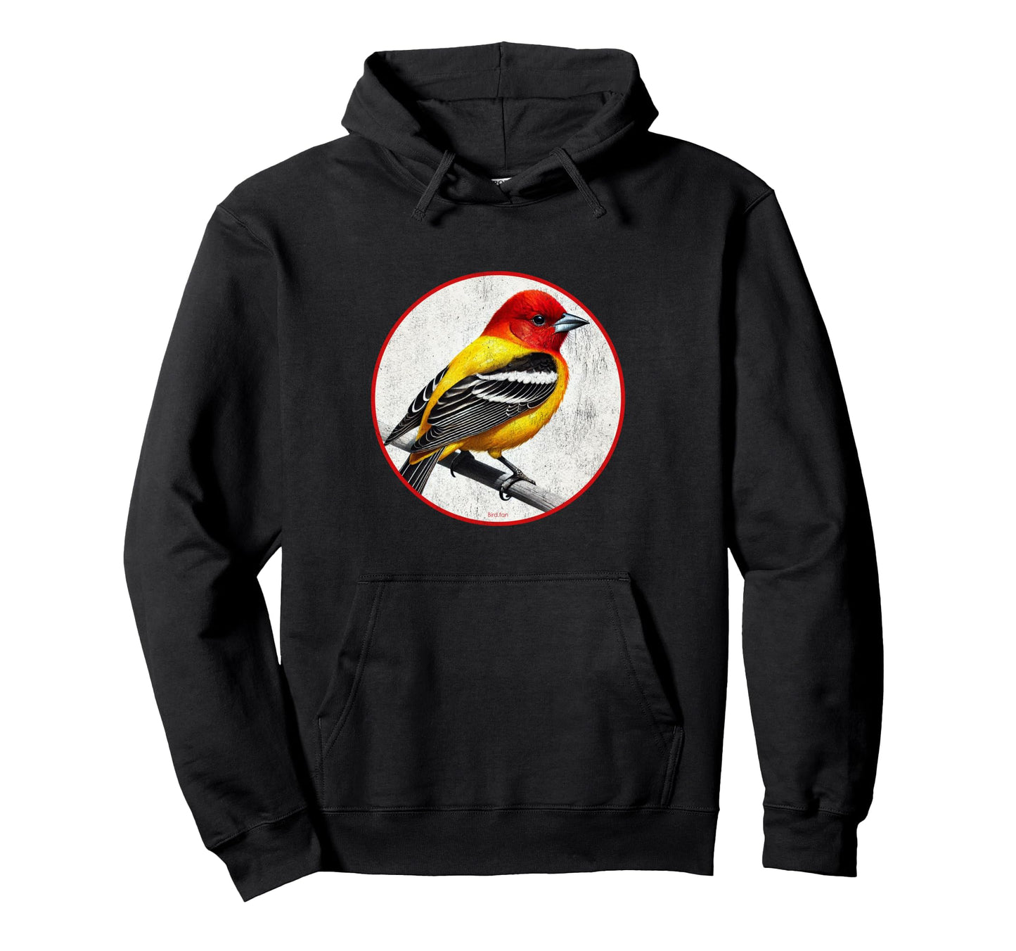 Colorful Western Tanager Bird Hoodie - Aesthetic Graphic Men Women - T-Shirt, Sweatshirt, Hoodie