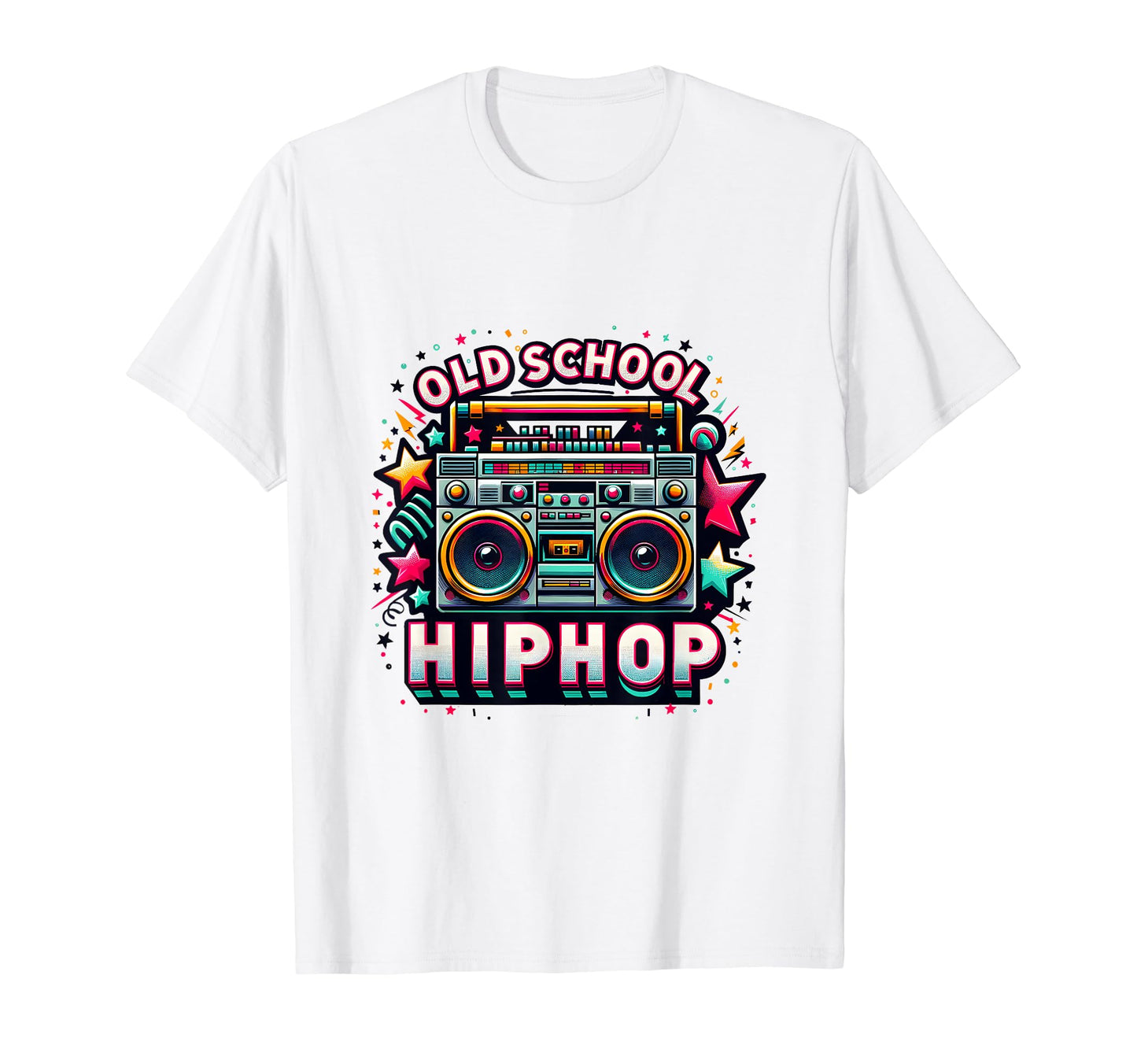 80S Boombox Old School Hip Hop T-Shirt - Novelty Apparel Unisex - T-Shirt, Sweatshirt, Hoodie