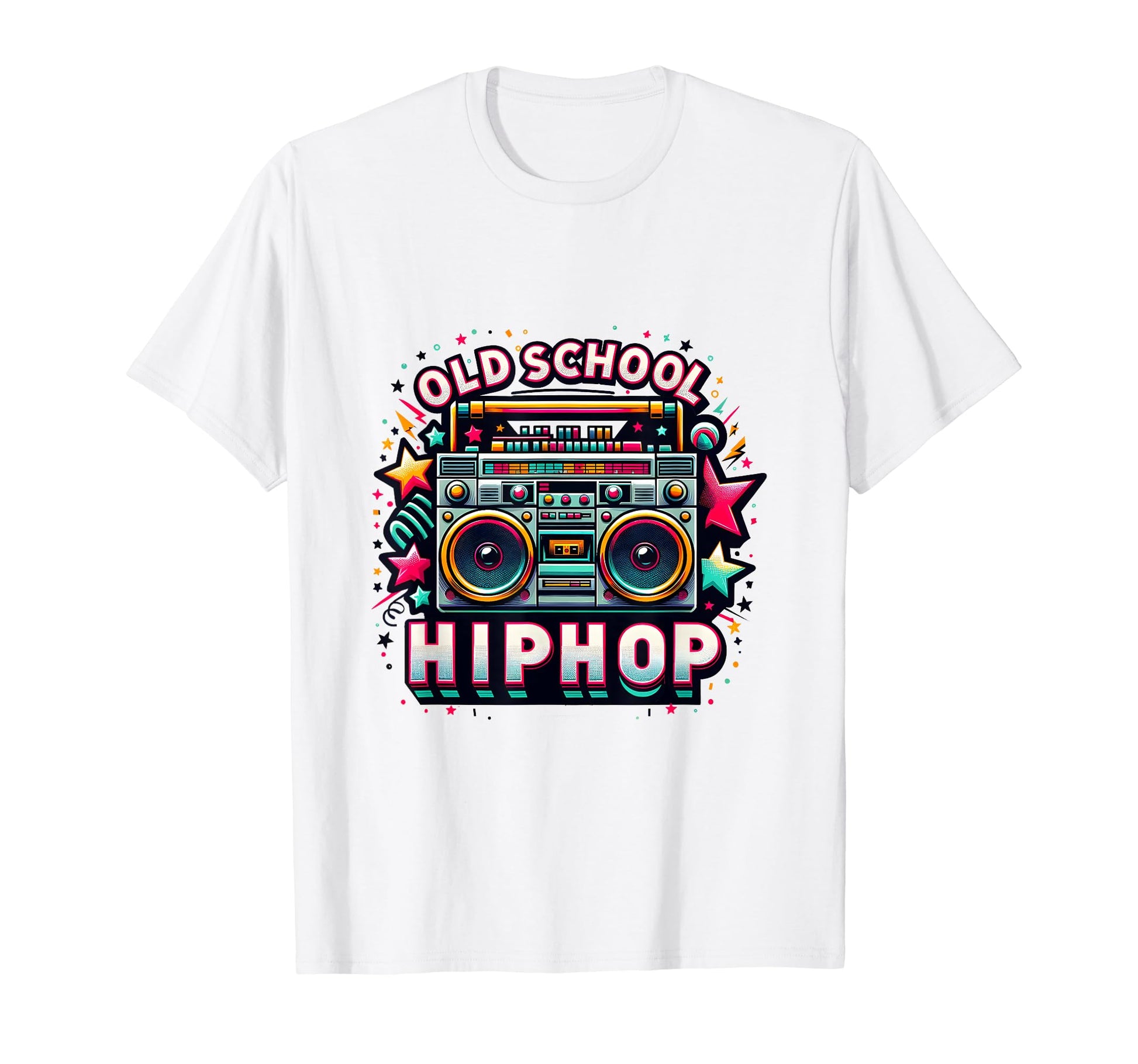 80S Boombox Old School Hip Hop T-Shirt - Novelty Apparel Unisex - T-Shirt, Sweatshirt, Hoodie