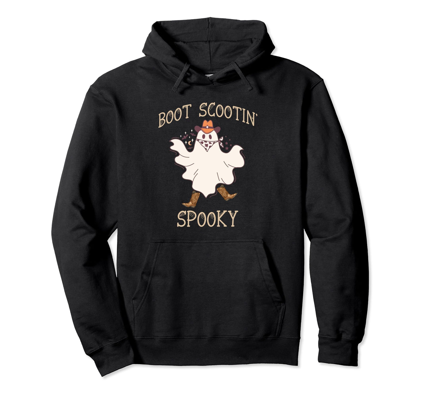 Boot Scootin Spooky Funny Western Hoodie - Graphic Print for Adults - T-Shirt, Sweatshirt, Hoodie