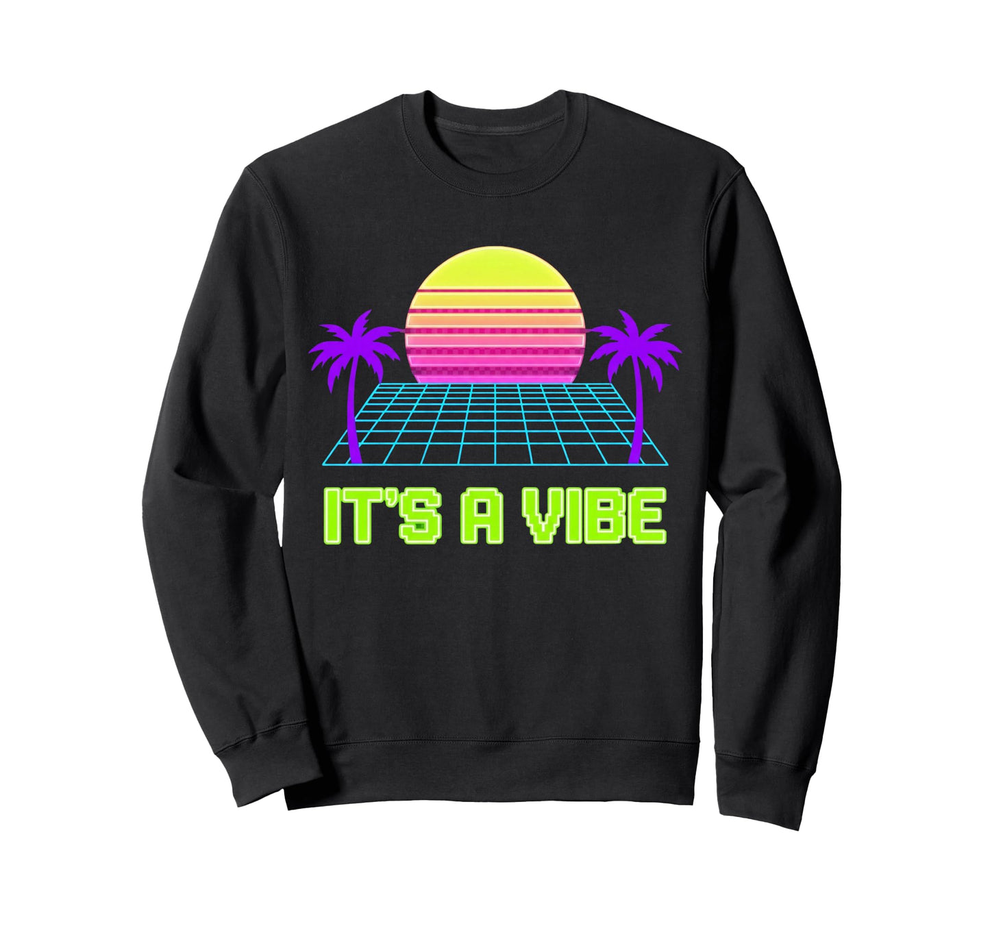 Its Vibe Vaporwave 80S Aesthetic Sweatshirt - Aesthetic Graphic for Adults - T-Shirt, Sweatshirt, Hoodie