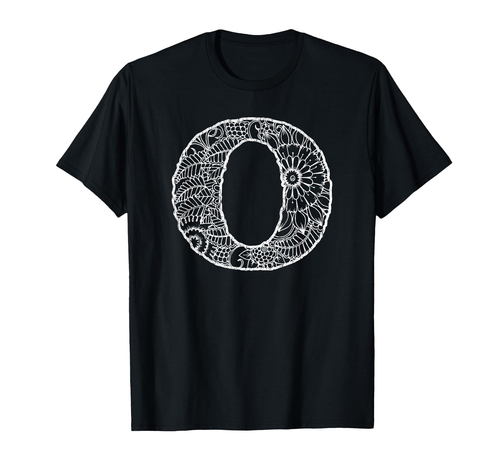 Capital Letter O Floral Chic Boho T-Shirt - Fun Novelty Design Unisex - T-Shirt, Sweatshirt, Hoodie
