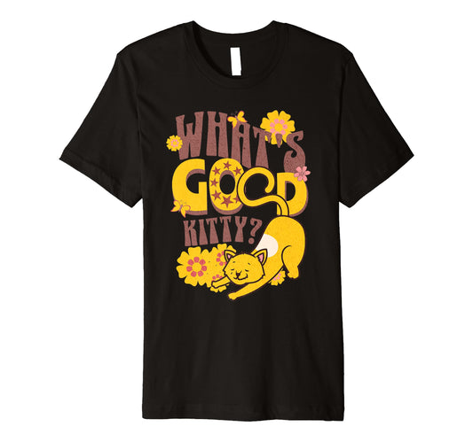 1960S Hippy Cat Boho Floral T-Shirt - Graphic Print Men Women - T-Shirt, Sweatshirt, Hoodie