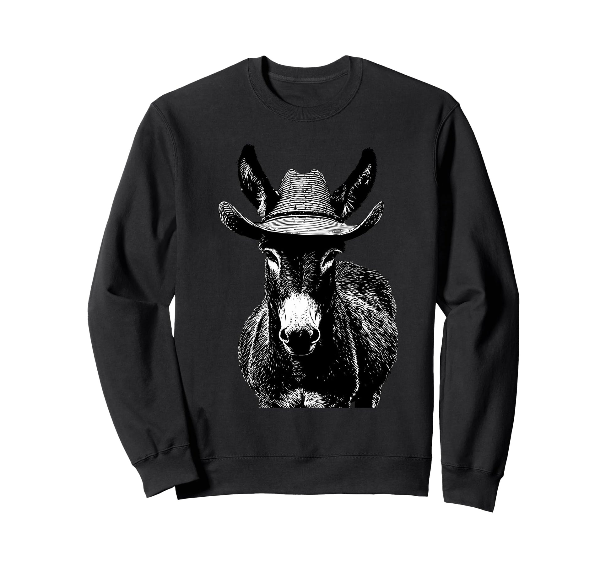 Donkey Cowboy Rodeo Cowgirl Sweatshirt - Aesthetic Graphic Men Women - T-Shirt, Sweatshirt, Hoodie
