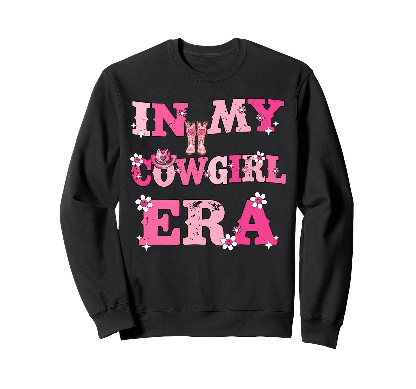 My Cowgirl Era Groovy Western Rodeo Sweatshirt - Unique Graphic for Adults - T-Shirt, Sweatshirt, Hoodie