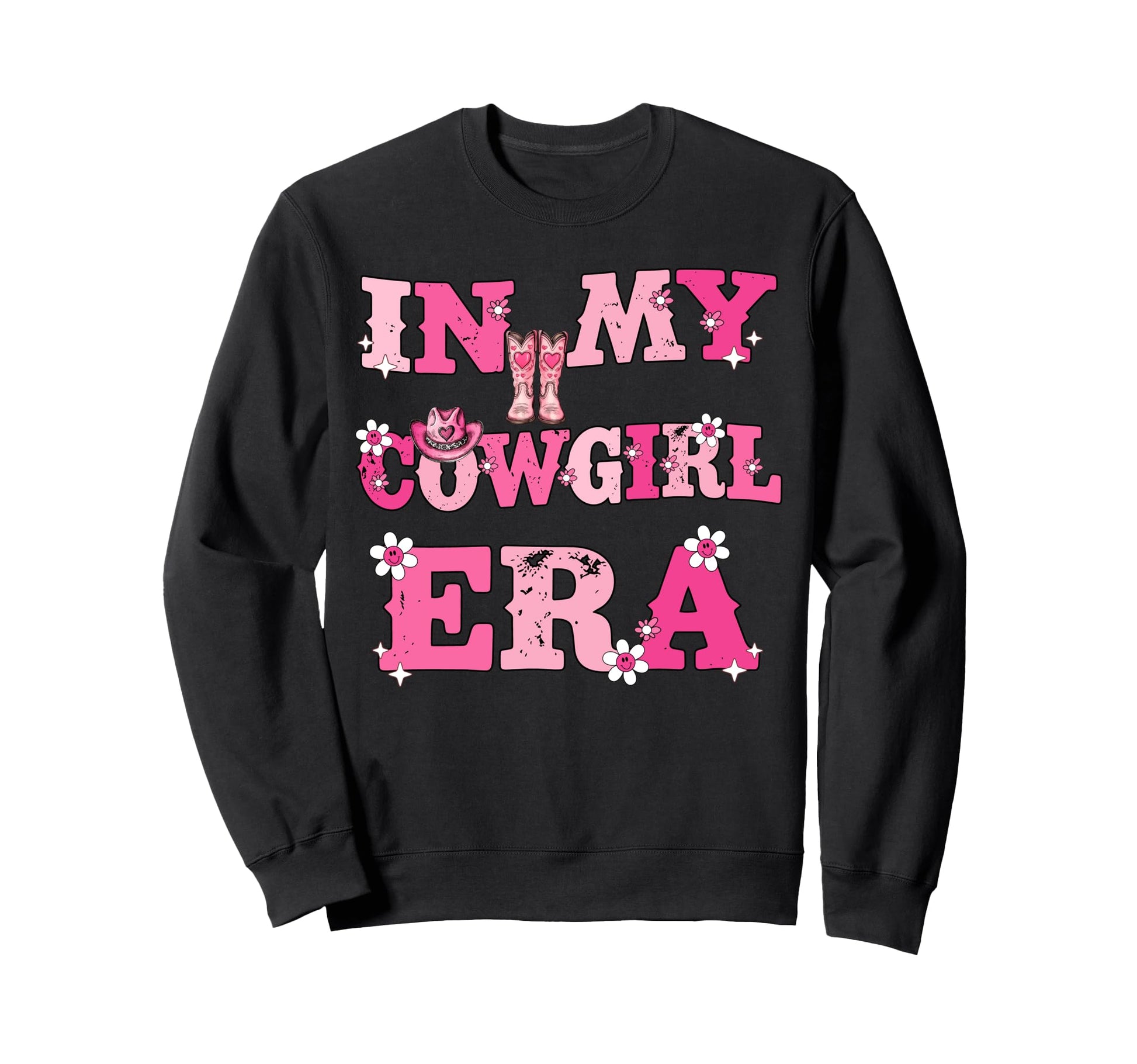 My Cowgirl Era Groovy Western Rodeo Sweatshirt - Unique Graphic for Adults - T-Shirt, Sweatshirt, Hoodie