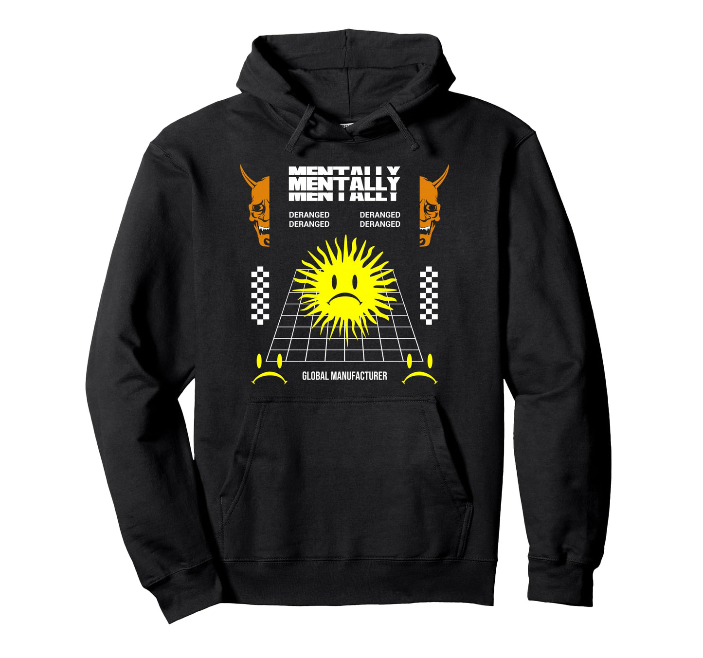 Mentally Deranged Aesthetic Edgy Hoodie - Streetwear Style for Adults - T-Shirt, Sweatshirt, Hoodie