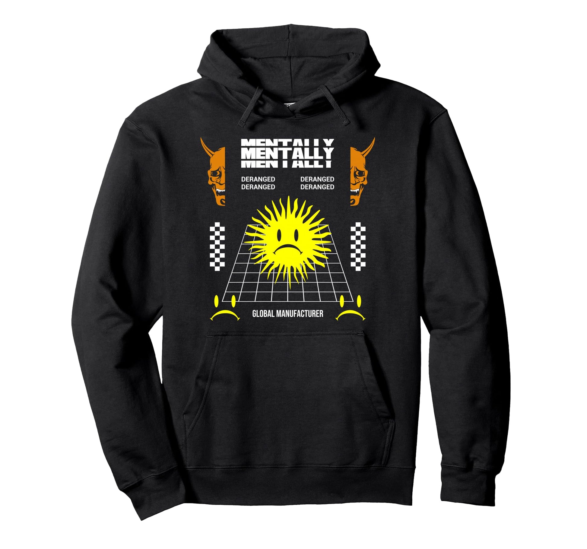 Mentally Deranged Aesthetic Edgy Hoodie - Streetwear Style for Adults - T-Shirt, Sweatshirt, Hoodie