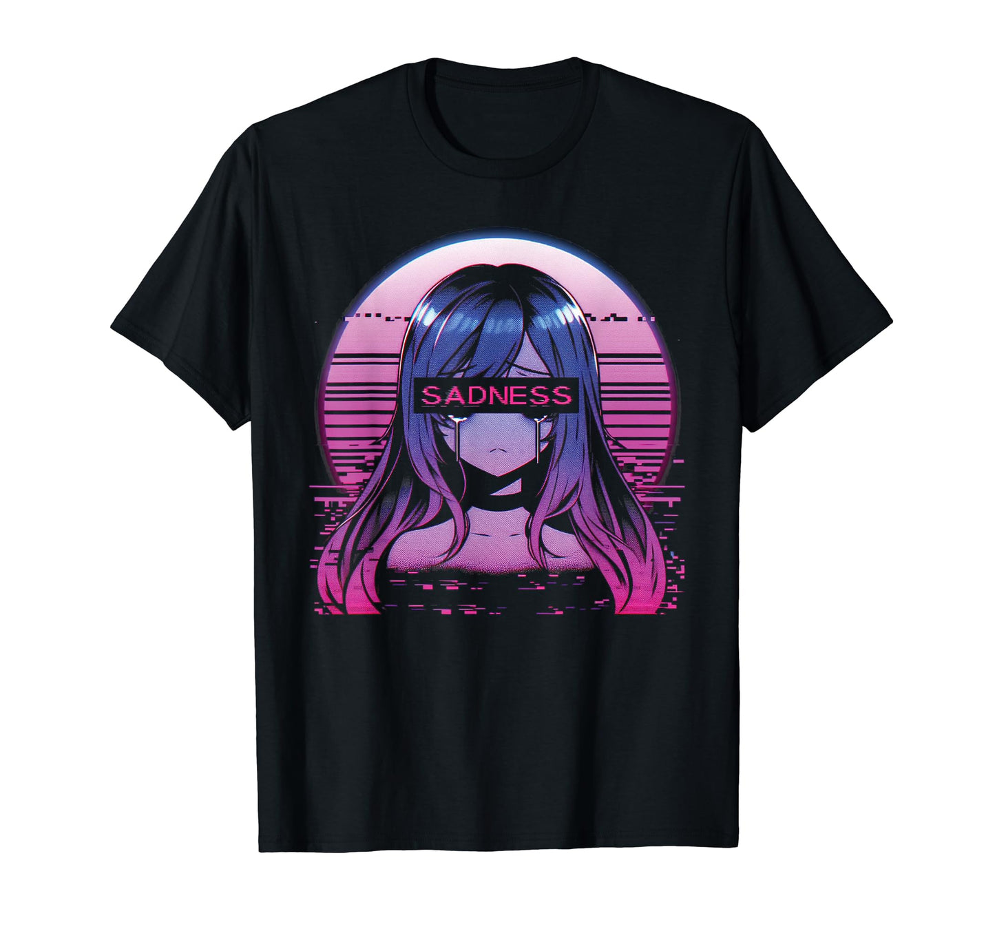 Anime Sadness Sad Emo Vaporwave T-Shirt - Graphic Print Men Women - T-Shirt, Sweatshirt, Hoodie