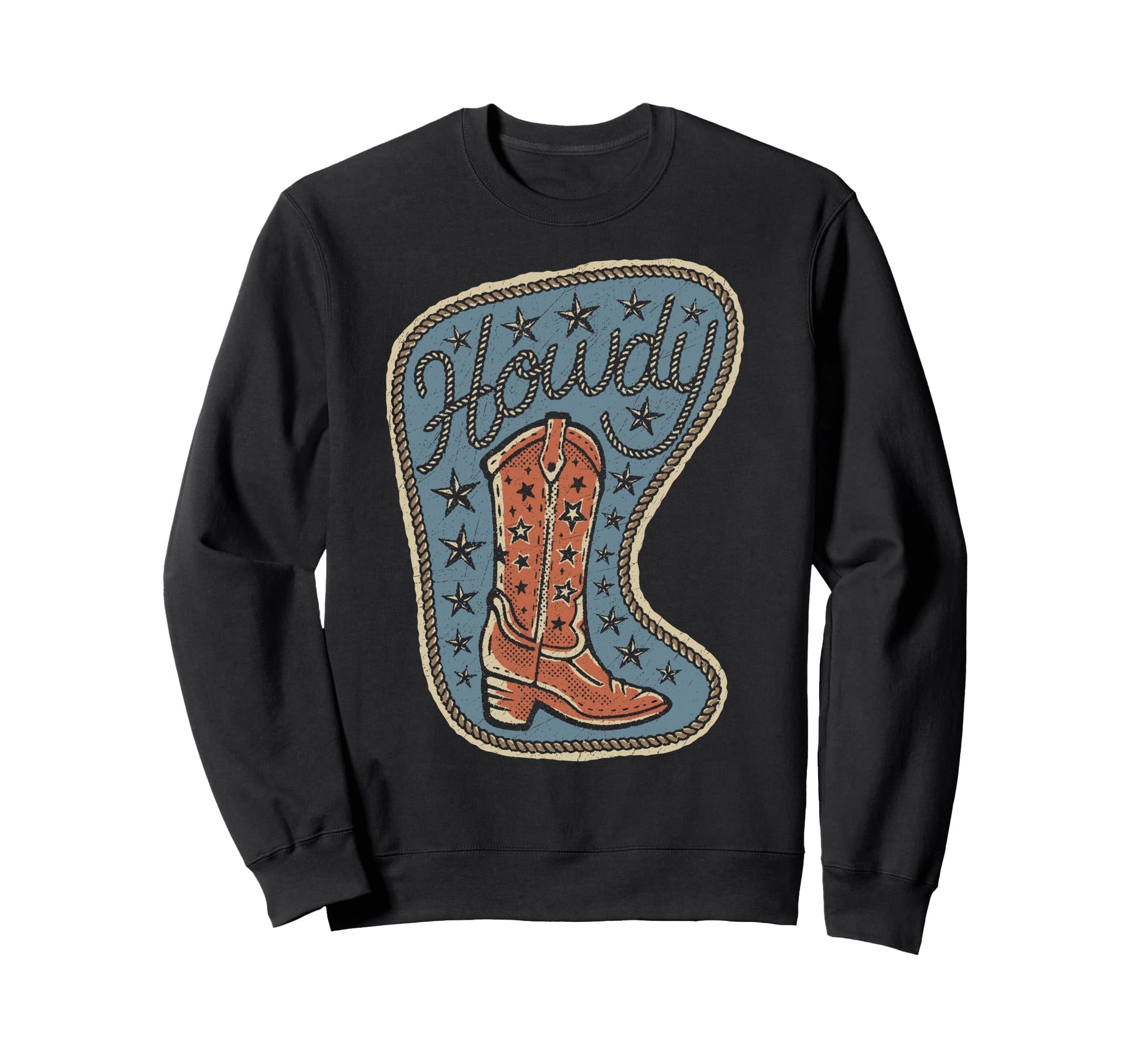 Rodeo Howdy Cowgirl Cowboy Boots Sweatshirt - Streetwear Style Unisex - T-Shirt, Sweatshirt, Hoodie