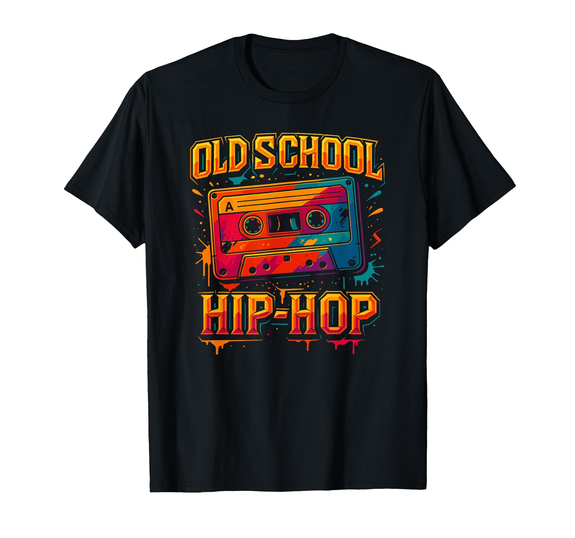 Old School Hip Hop 80S 90S Cassette Tape T-Shirt - Unique Graphic Men Women - T-Shirt, Sweatshirt, Hoodie