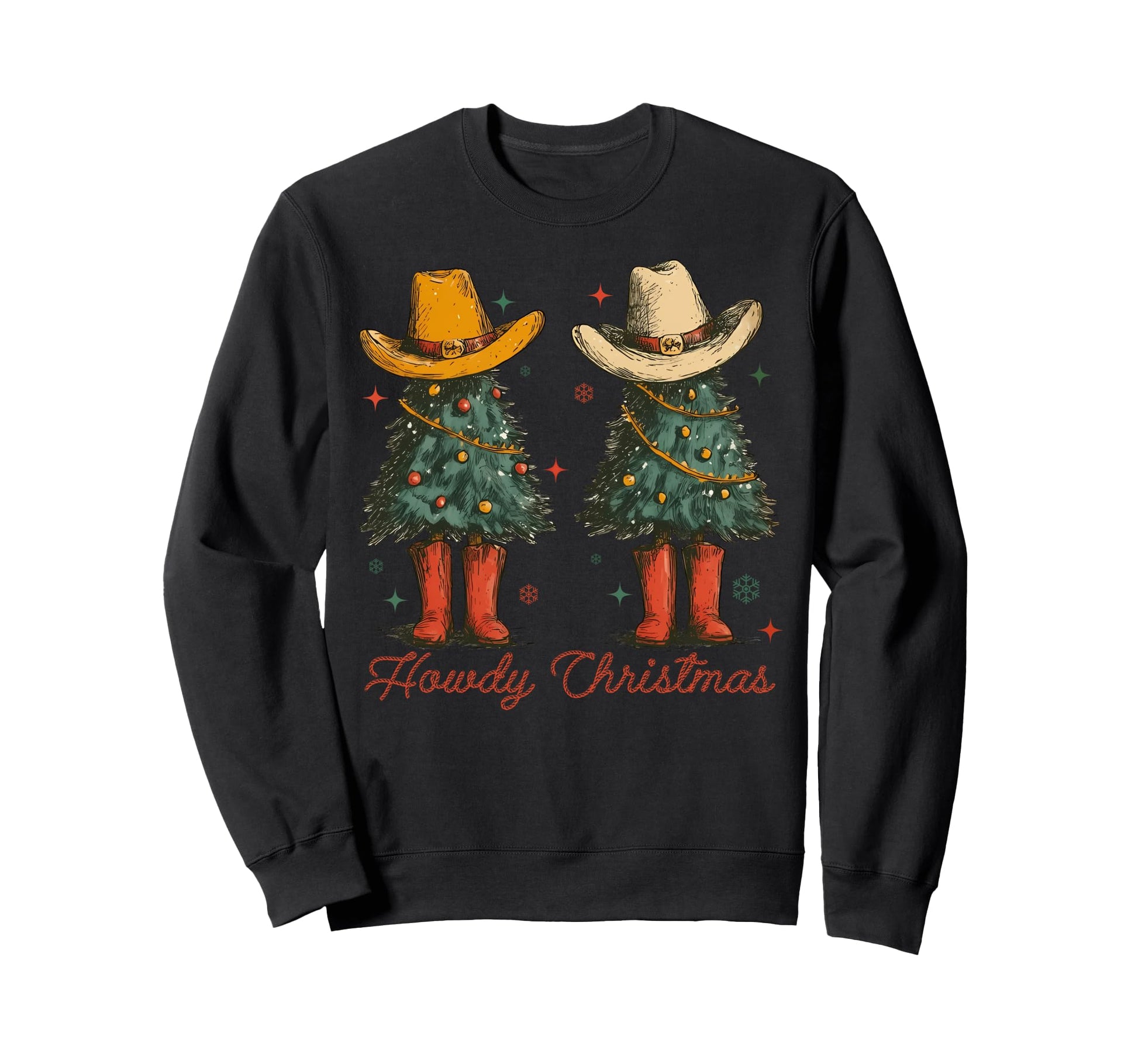 Howdy Cowboy Tree Western Country Sweatshirt - Graphic Print Unisex - T-Shirt, Sweatshirt, Hoodie