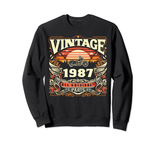 1987 Born 1987 37Th Birthday Sweatshirt - Fun Novelty Design for Adults - T-Shirt, Sweatshirt, Hoodie
