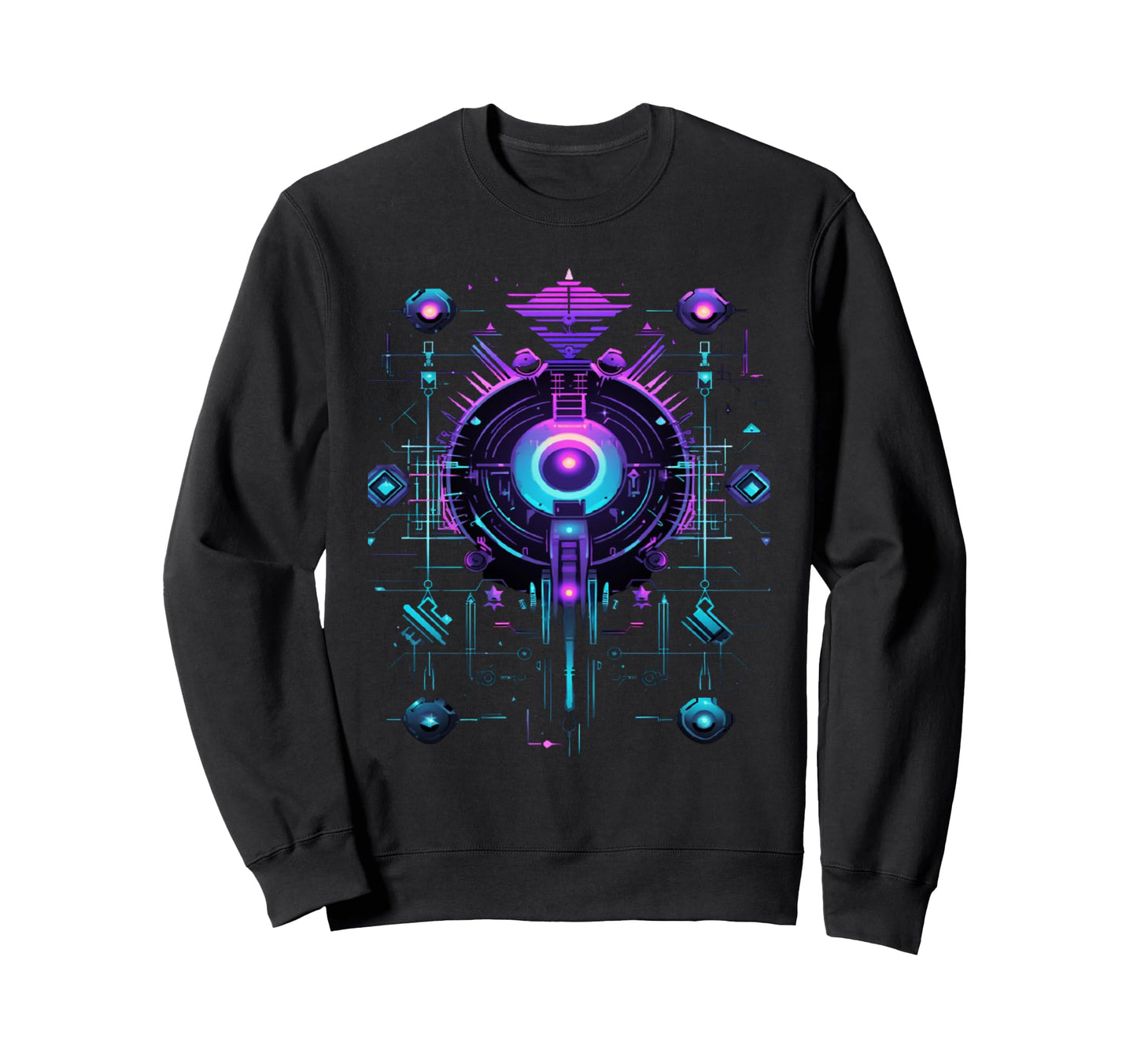 Vaporwave Aesthetics Cybertronic Sweatshirt - Minimalist Print Unisex - T-Shirt, Sweatshirt, Hoodie
