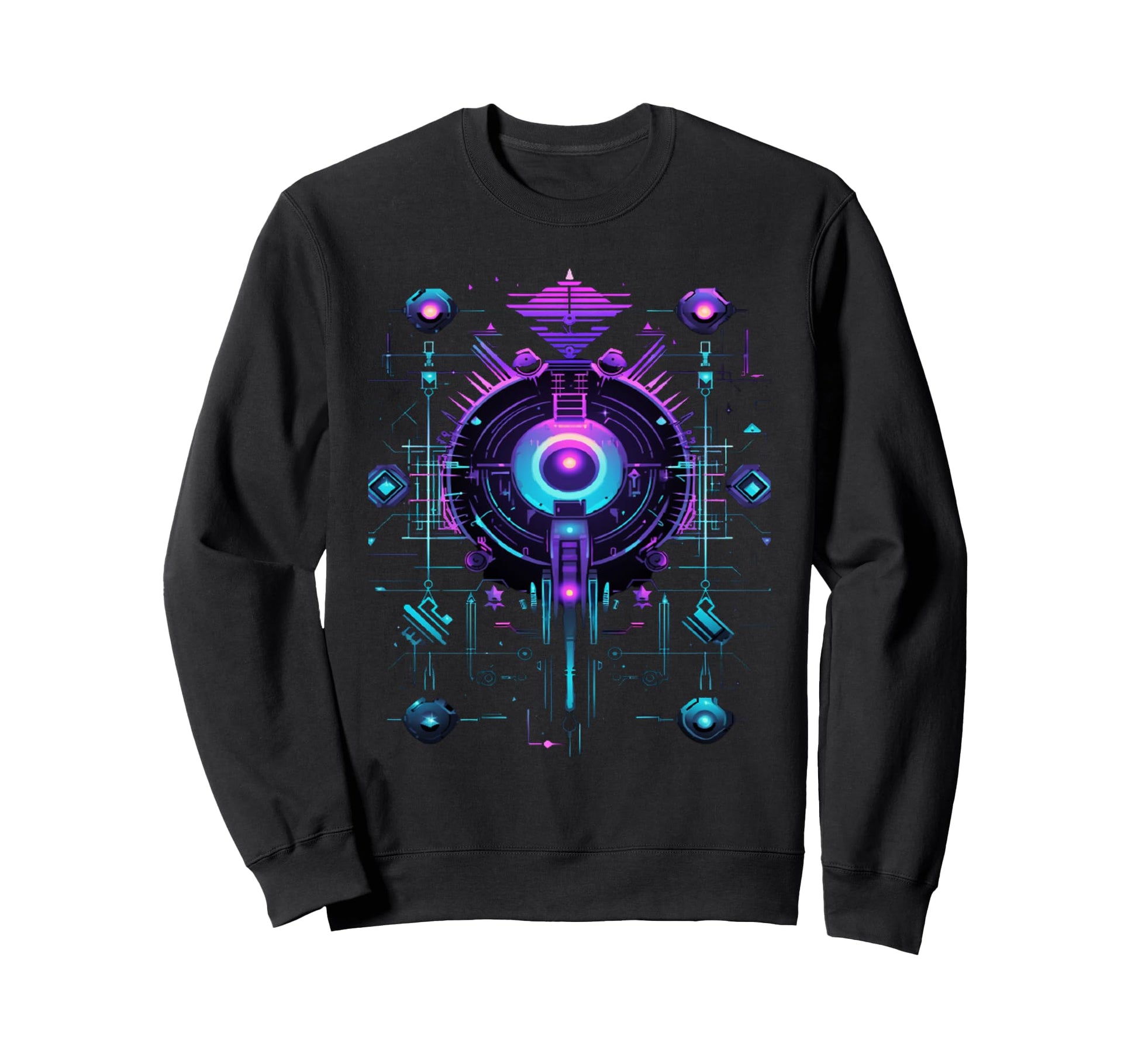 Vaporwave Aesthetics Cybertronic Sweatshirt - Minimalist Print Unisex - T-Shirt, Sweatshirt, Hoodie