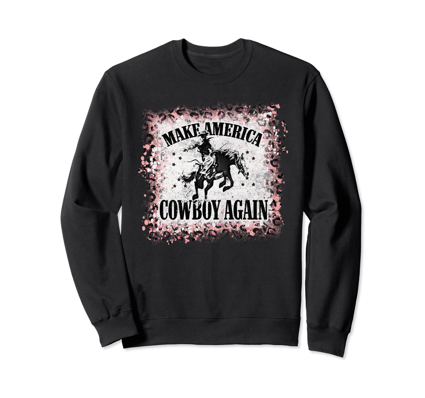Leopard Bleached Makes America Sweatshirt - Trendy Graphic Men Women - T-Shirt, Sweatshirt, Hoodie