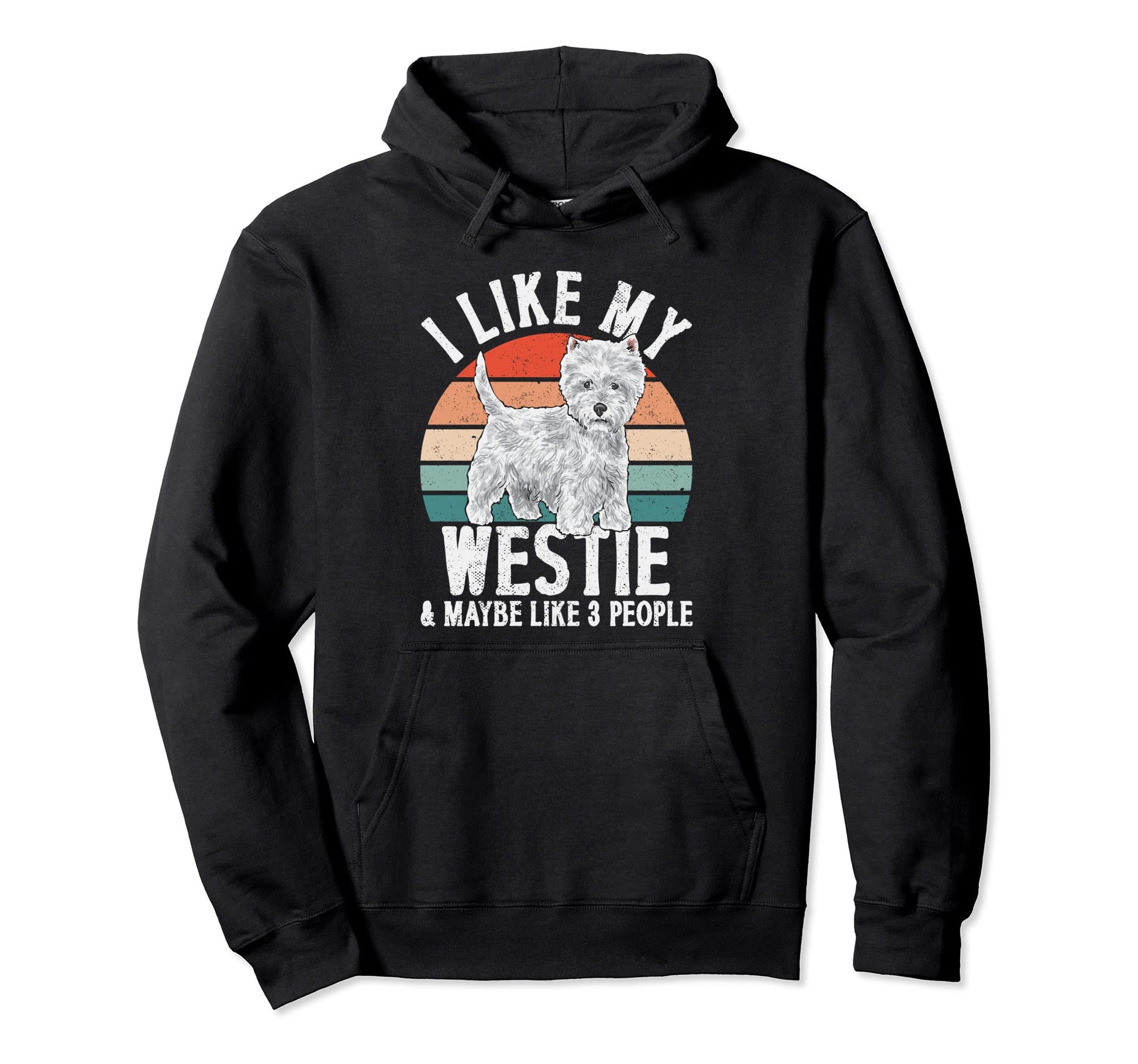 Westie West Highland White Terrier Hoodie - Custom Art Print Unisex - T-Shirt, Sweatshirt, Hoodie