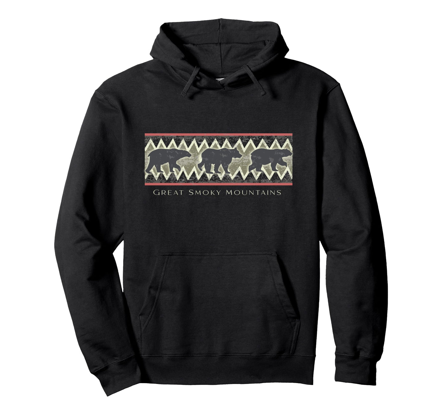 Great Smoky Mountains National Park Bear Hoodie - Unique Graphic Men Women - T-Shirt, Sweatshirt, Hoodie