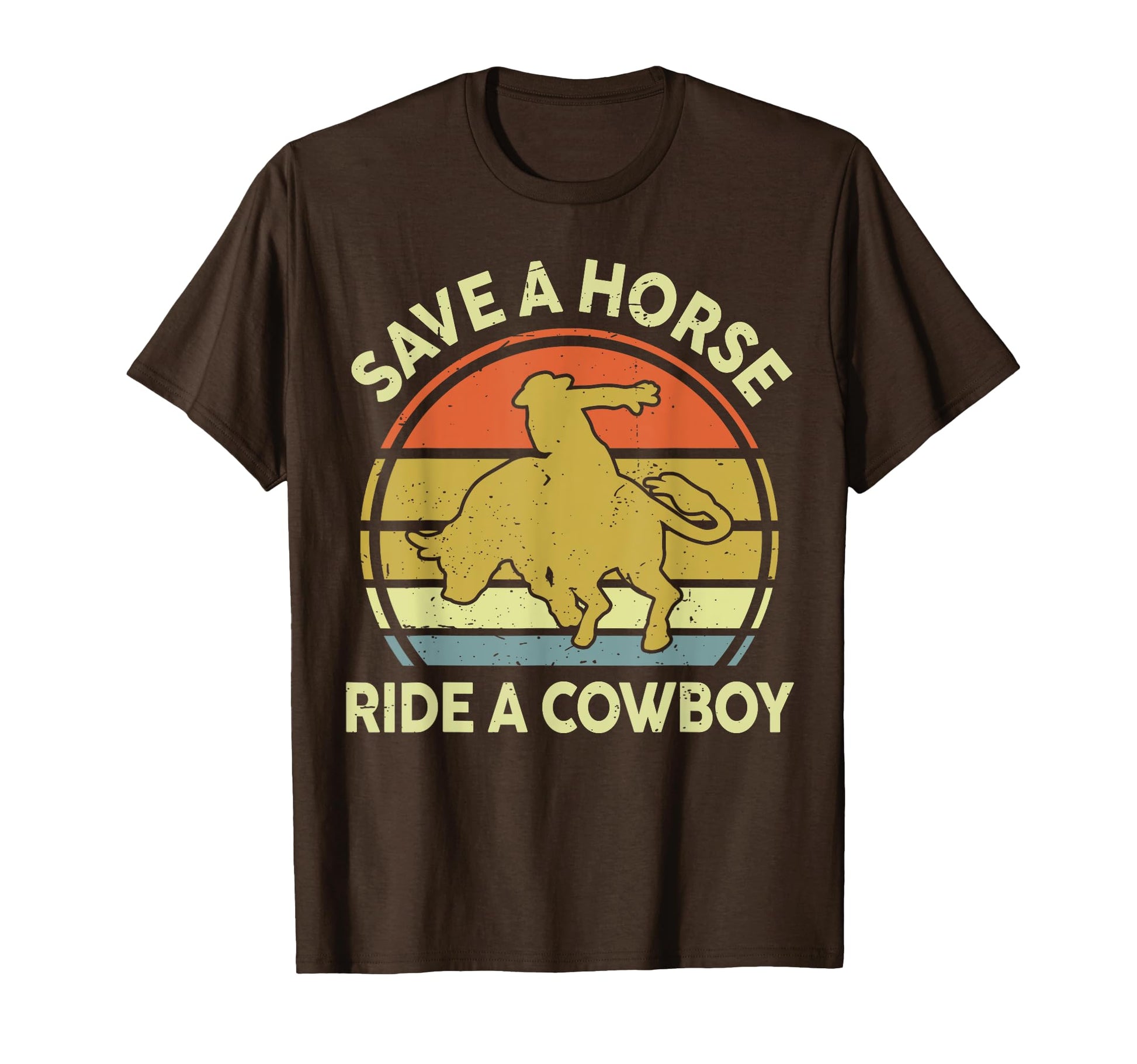 Funny Save Horse Ride Cowboy Western T-Shirt - Minimalist Print Men Women - T-Shirt, Sweatshirt, Hoodie