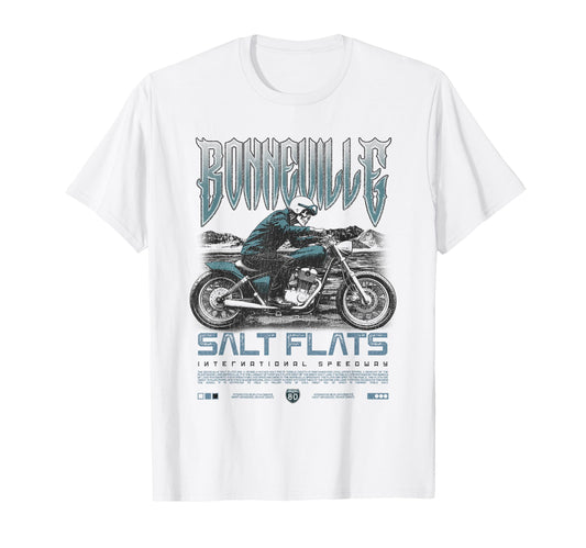Bonneville Salt Flats Motorcycle T-Shirt - Aesthetic Graphic Men Women - T-Shirt, Sweatshirt, Hoodie