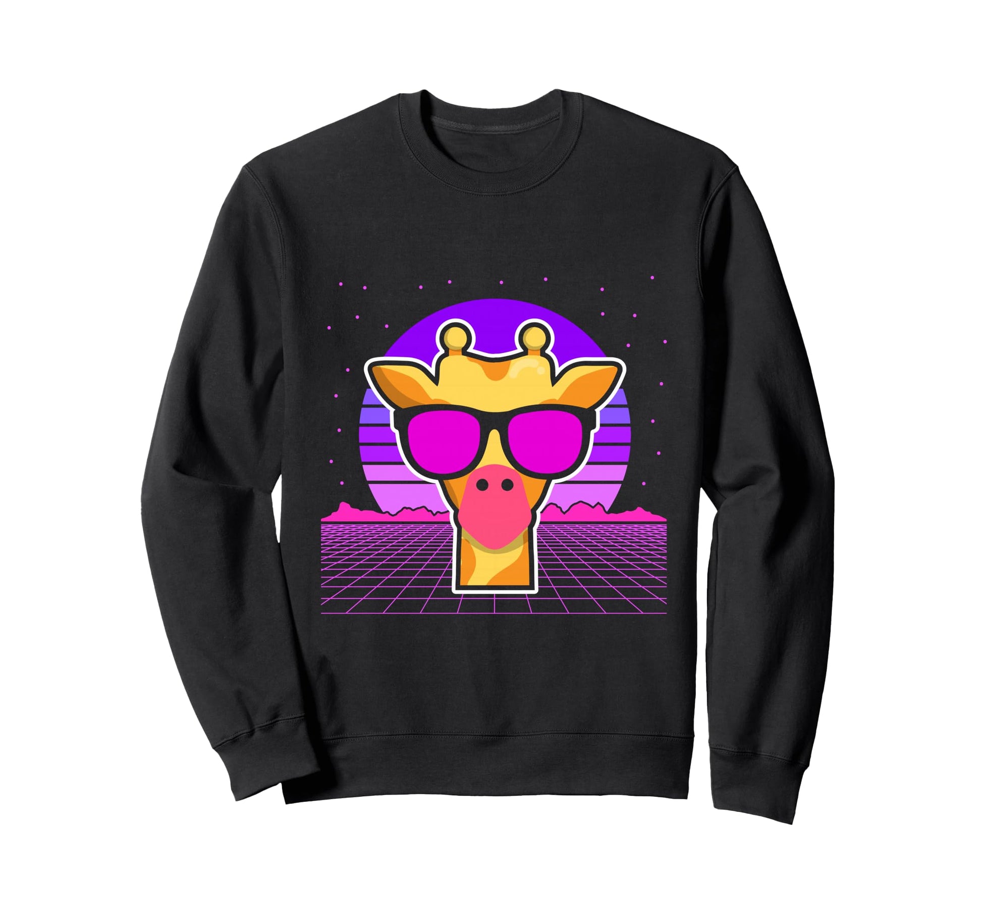 Aesthetic Vaporwave Outfits Giraffe Sweatshirt - Trendy Graphic Unisex - T-Shirt, Sweatshirt, Hoodie