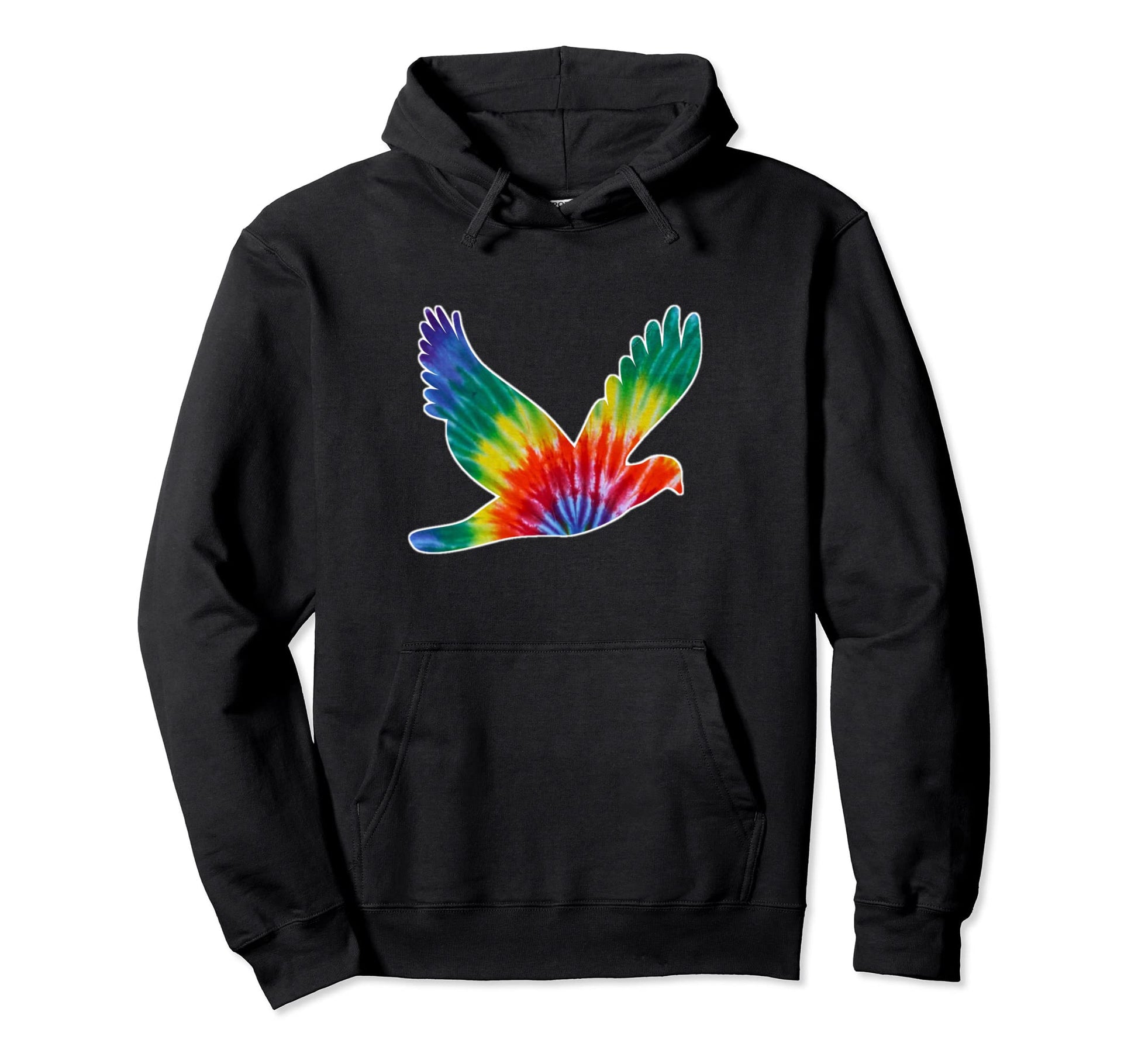 Hippie Tie Dye Dove Bird Peace And Love Hoodie - Unique Graphic Men Women - T-Shirt, Sweatshirt, Hoodie