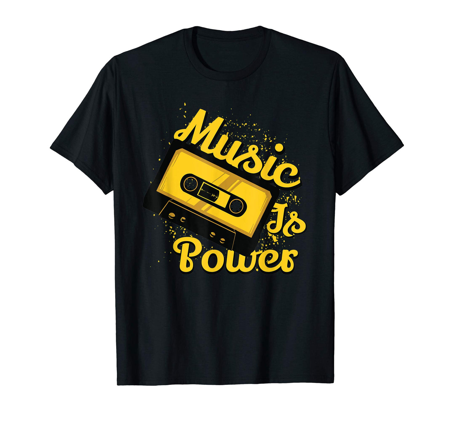 Music Is Power Cassette Tape 80S T-Shirt - Aesthetic Graphic for Adults - T-Shirt, Sweatshirt, Hoodie