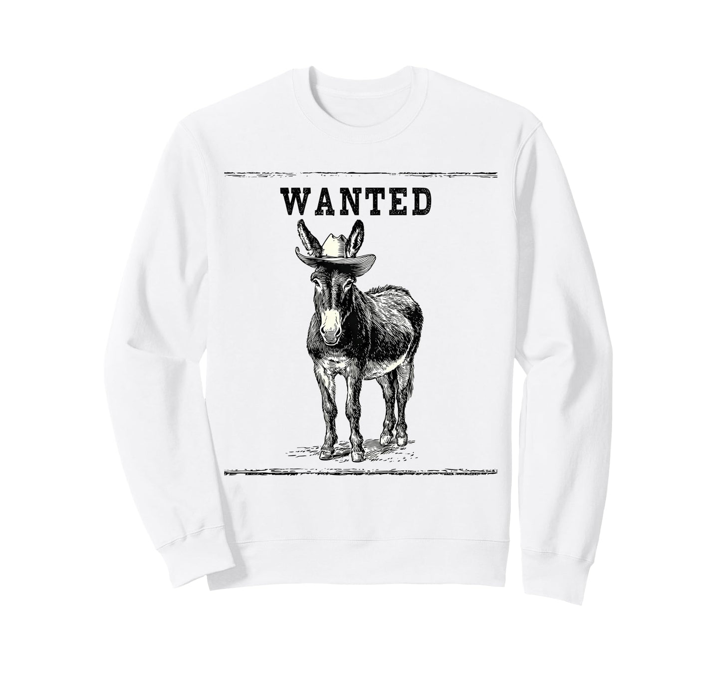 Country Cowboy Donkey Rodeo Sweatshirt - Novelty Apparel for Adults - T-Shirt, Sweatshirt, Hoodie