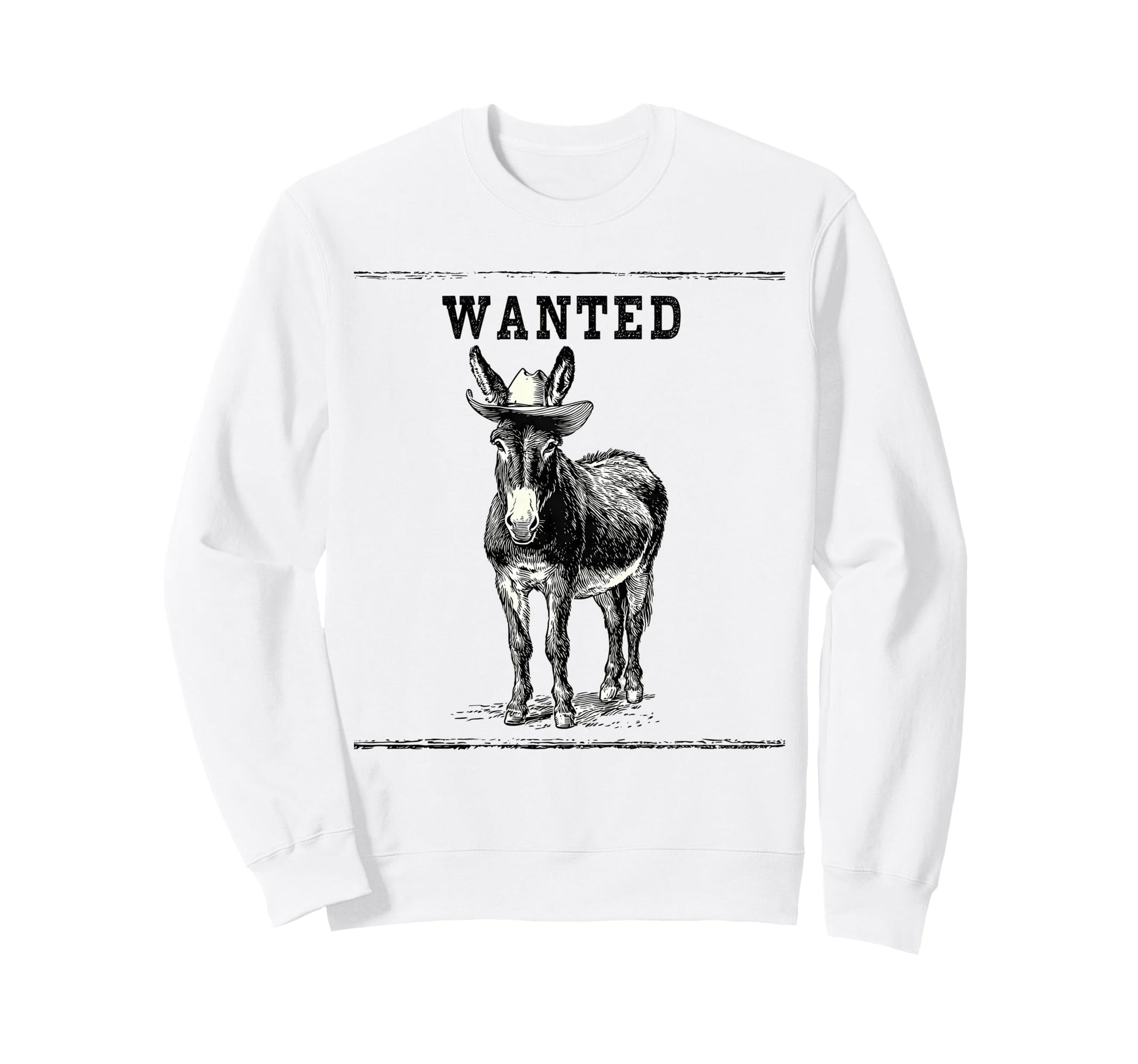 Country Cowboy Donkey Rodeo Sweatshirt - Novelty Apparel for Adults - T-Shirt, Sweatshirt, Hoodie
