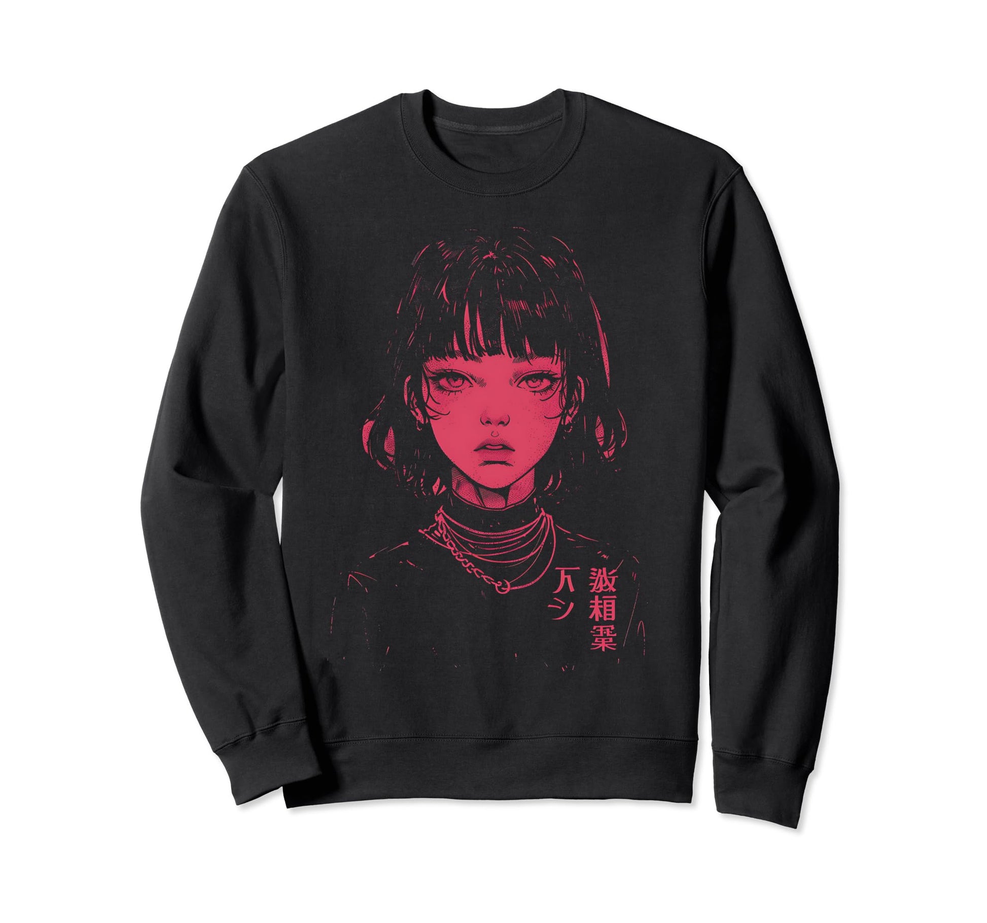Goth Grunge Demon Anime Waifu Sweatshirt - Fun Novelty Design Unisex - T-Shirt, Sweatshirt, Hoodie