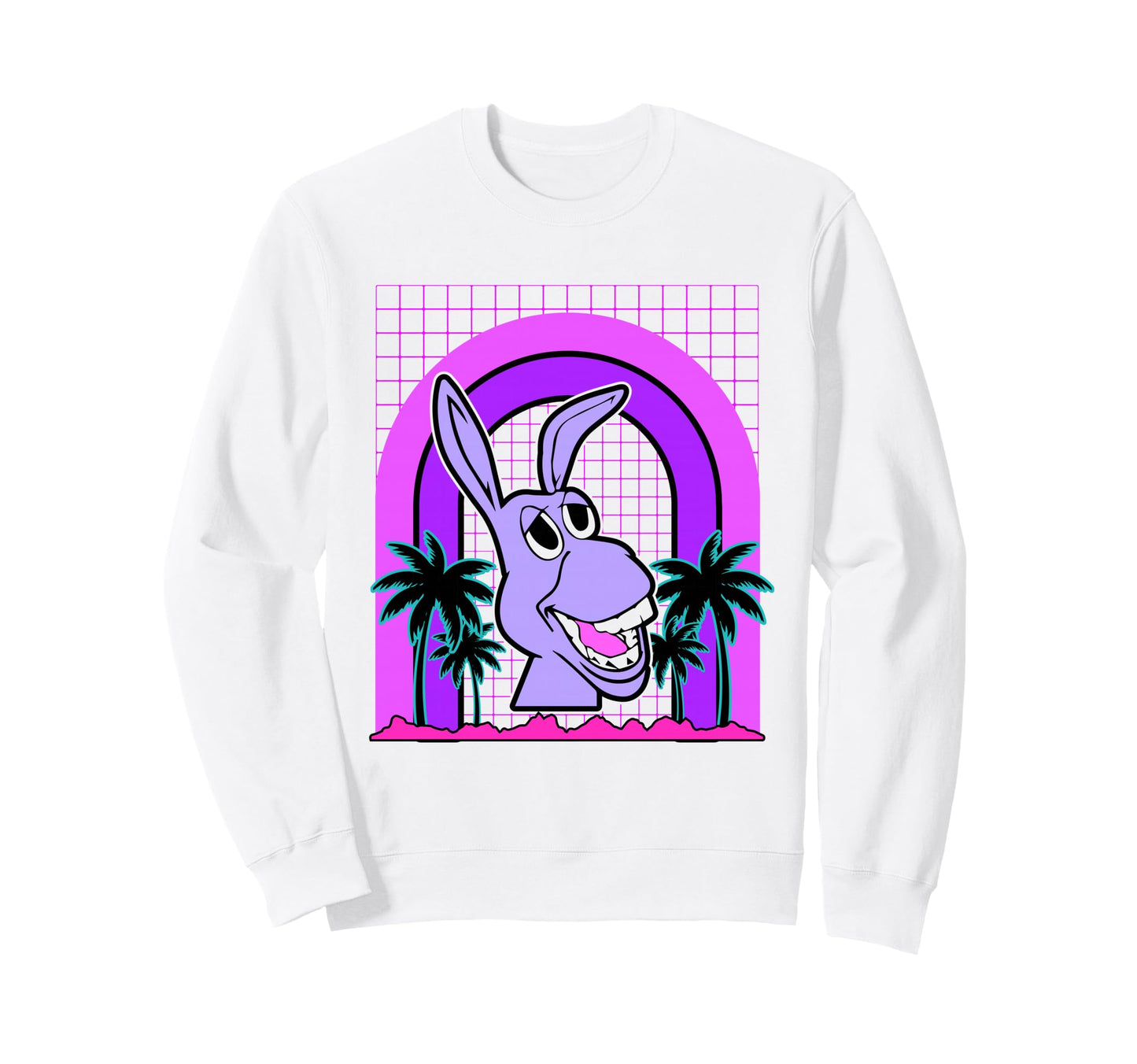 Aesthetic Vaporwave Outfits Donkey Sweatshirt - Graphic Print Men Women - T-Shirt, Sweatshirt, Hoodie