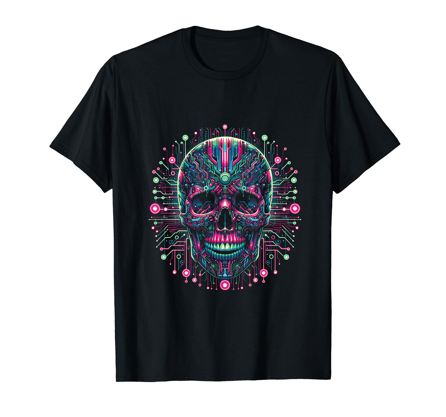 Vaporwave Skull Cyberpunk 80S 90S Era T-Shirt - Graphic Print Men Women - T-Shirt, Sweatshirt, Hoodie