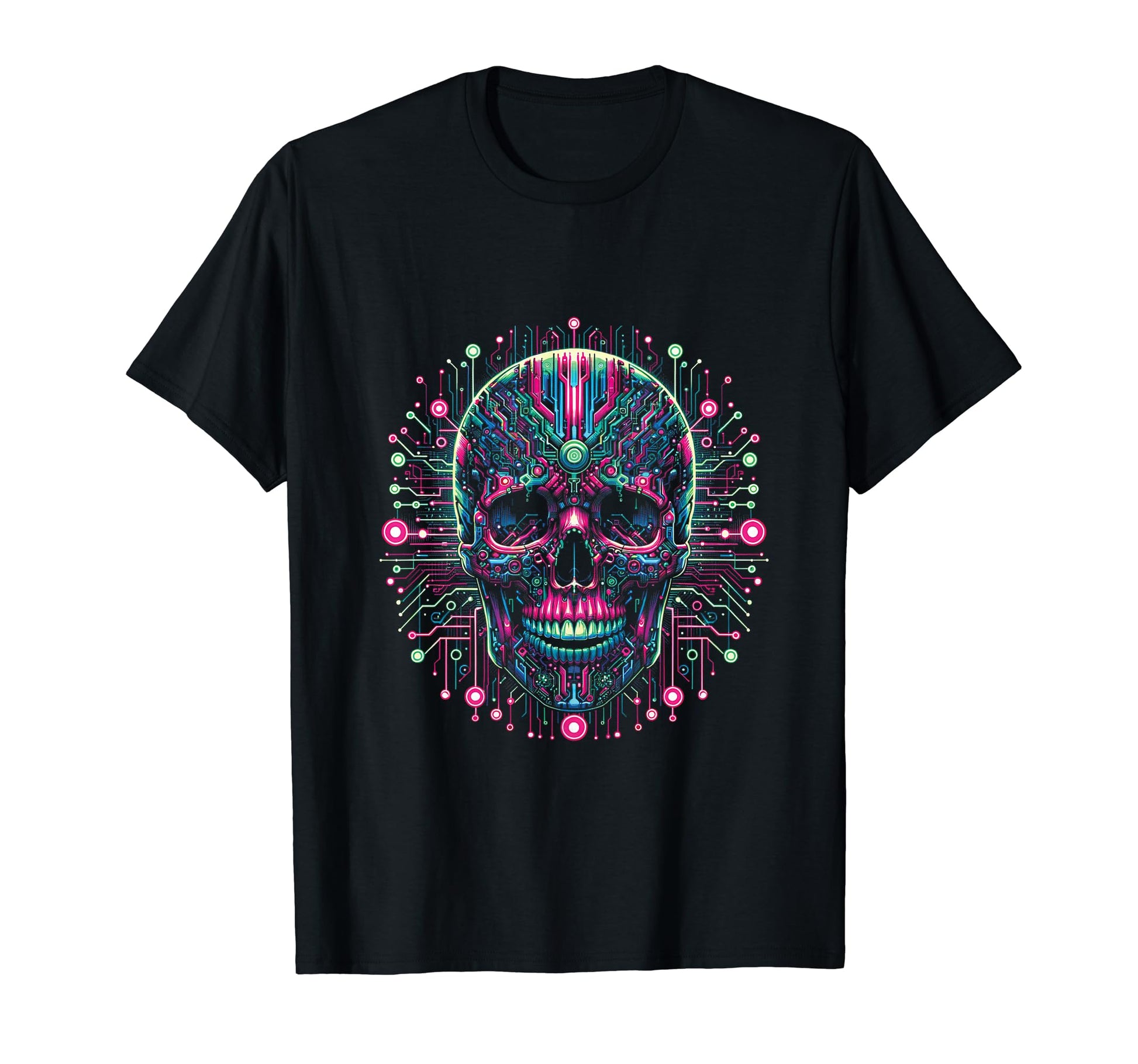 Vaporwave Skull Cyberpunk 80S 90S Era T-Shirt - Graphic Print Men Women - T-Shirt, Sweatshirt, Hoodie